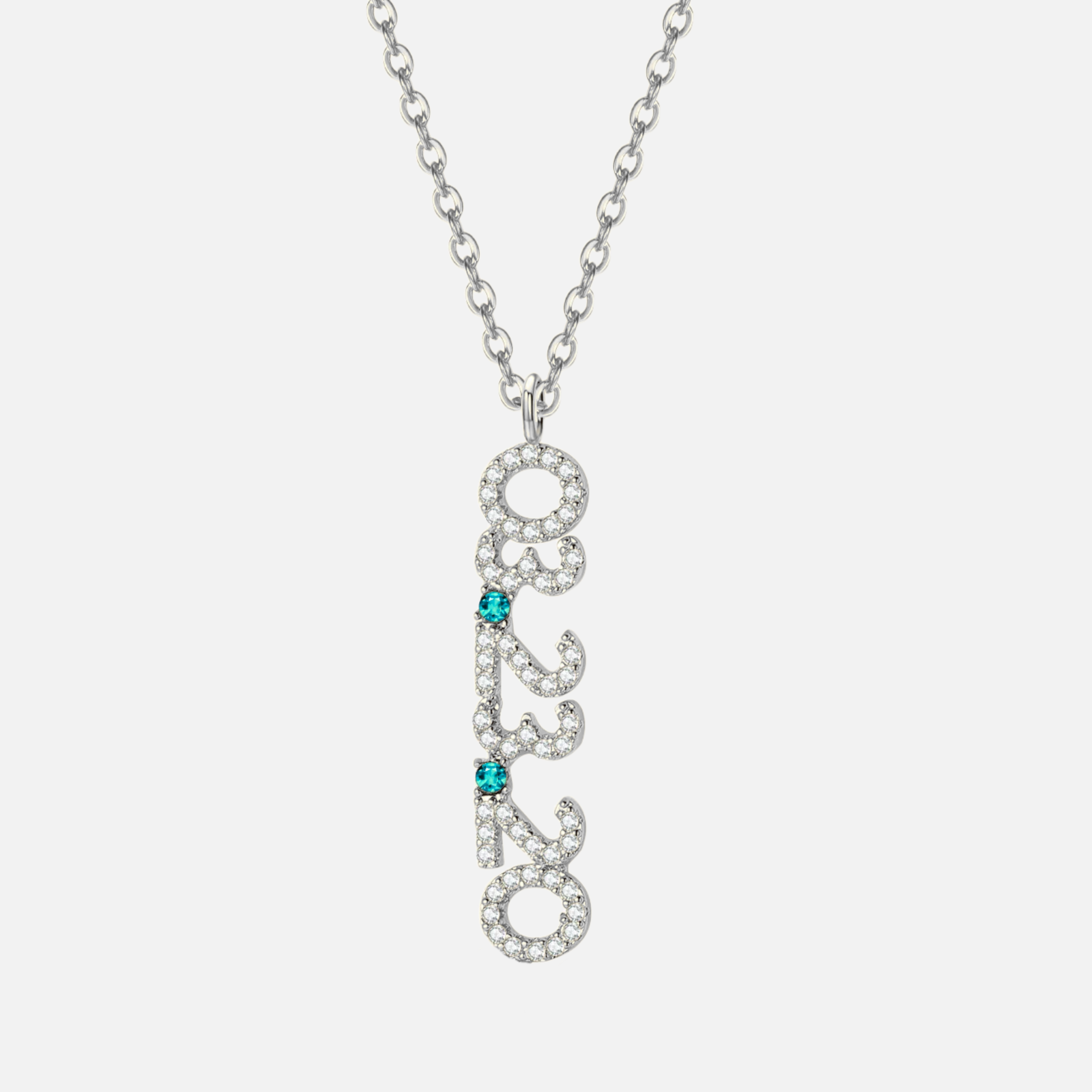 Mini Pave Custom Date Necklaces (Vertical) - Jewelled Me