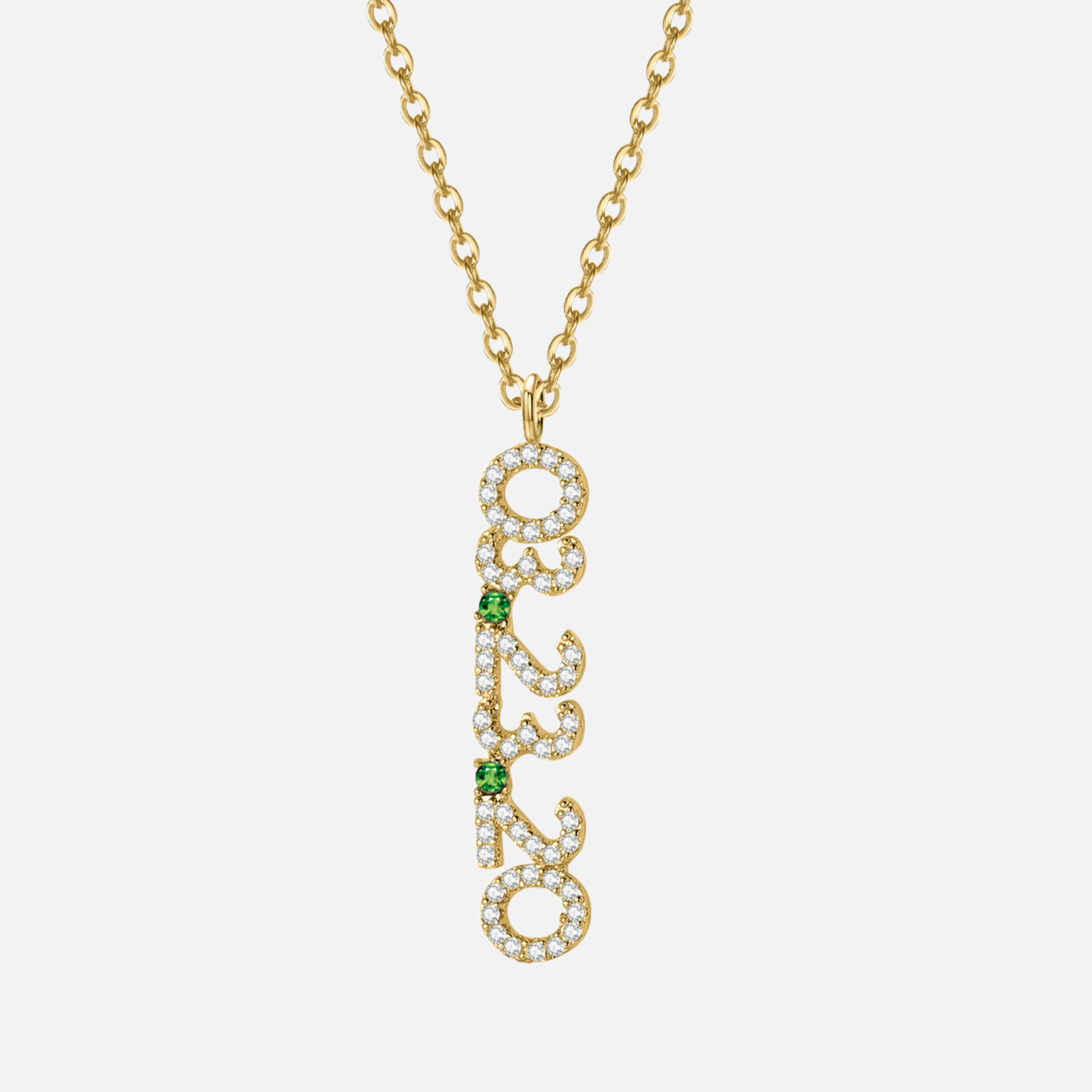 Mini Pave Custom Date Necklaces (Vertical) - Jewelled Me
