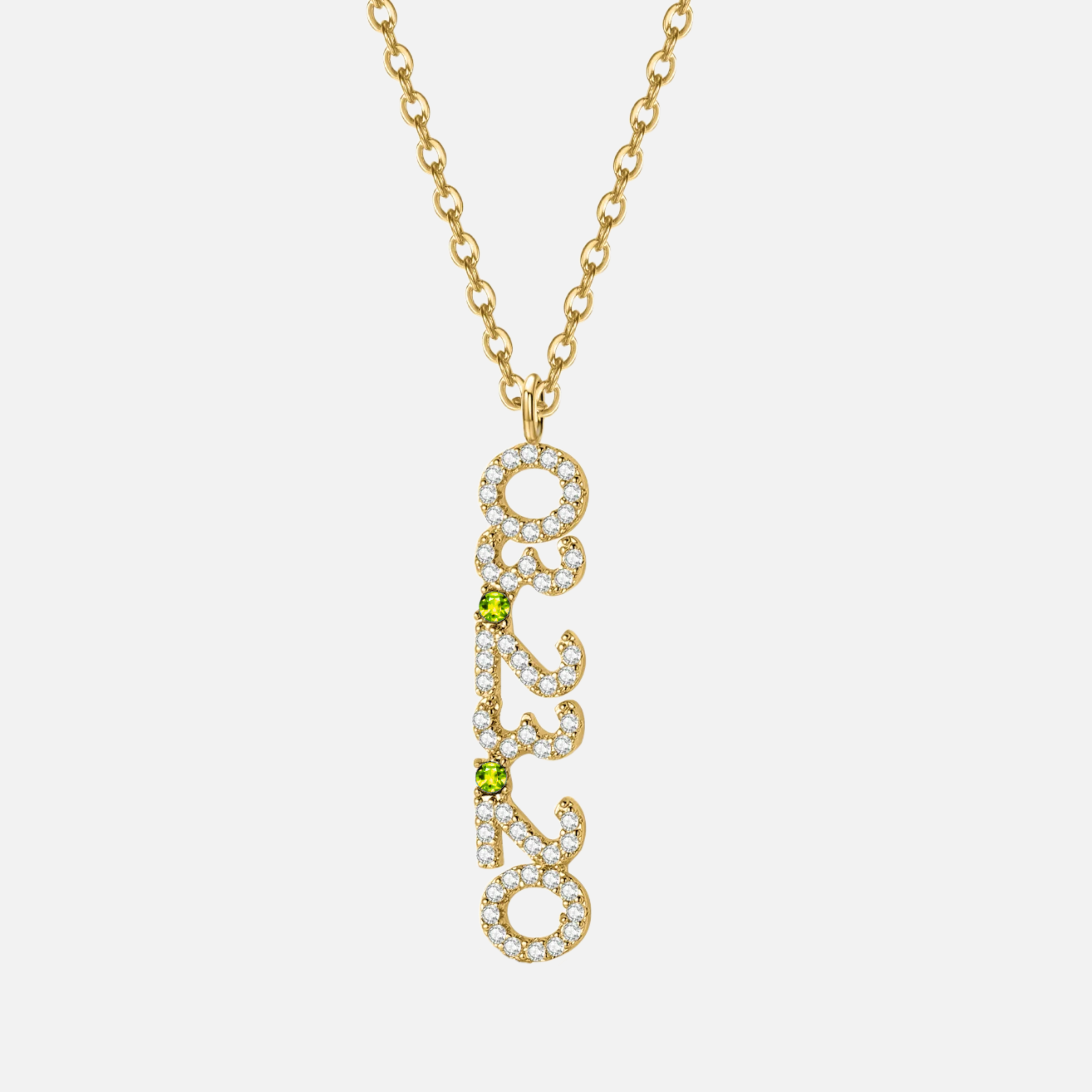 Mini Pave Custom Date Necklaces (Vertical) - Jewelled Me