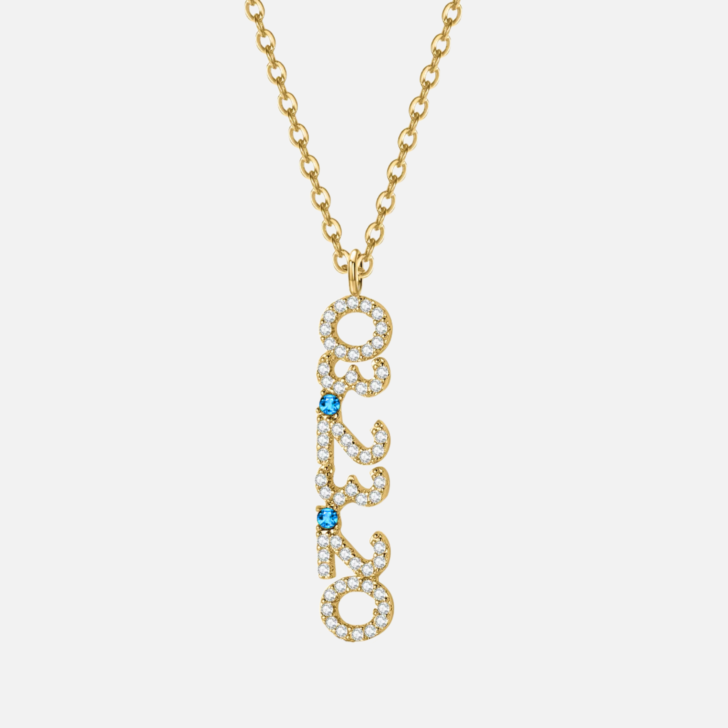 Mini Pave Custom Date Necklaces (Vertical) - Jewelled Me