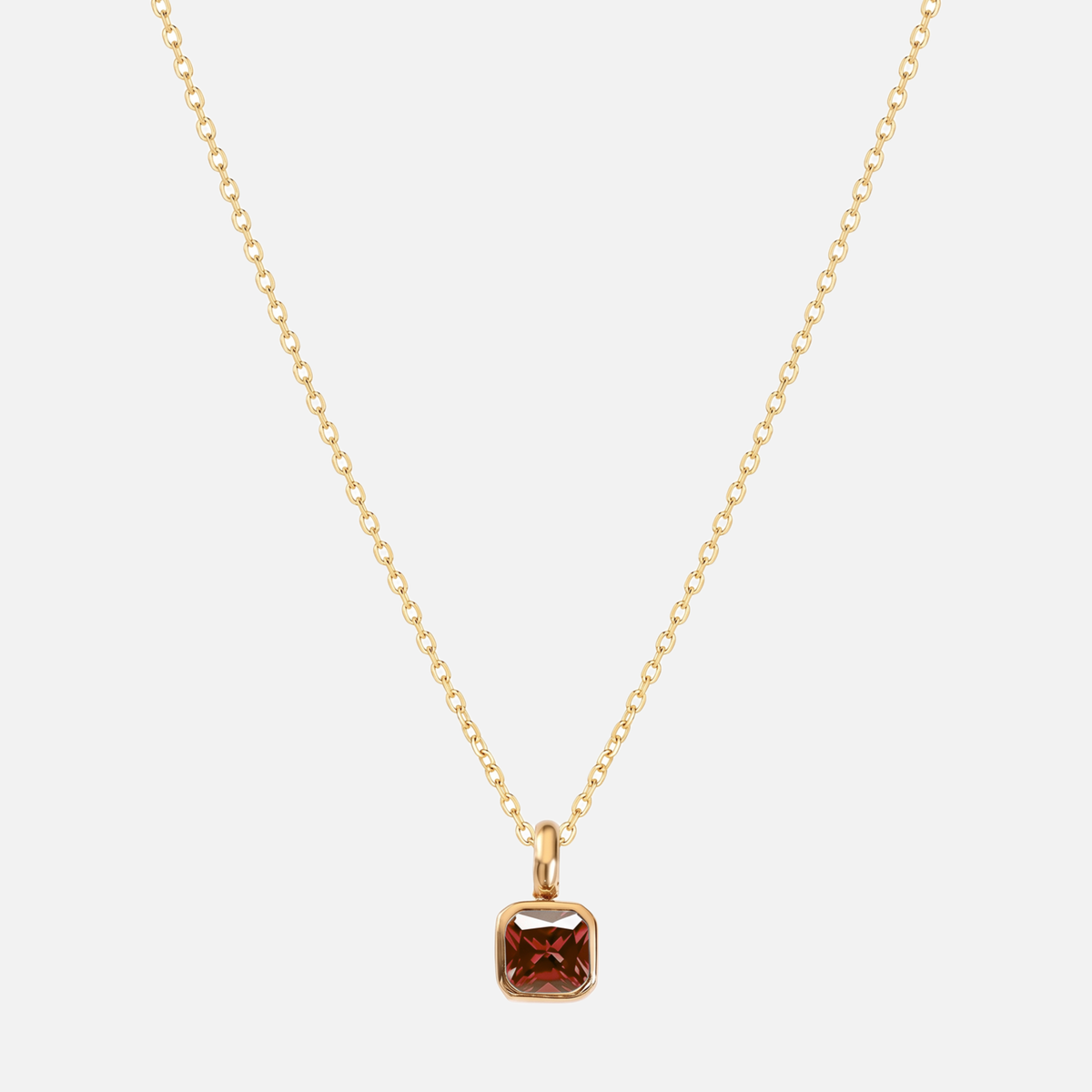 Carré Birthstone Necklace