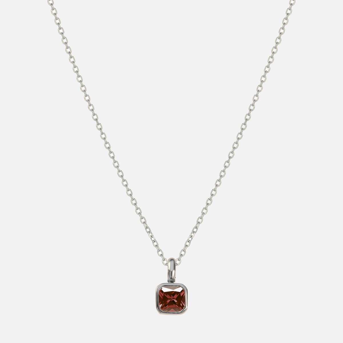 Carré Birthstone Necklace