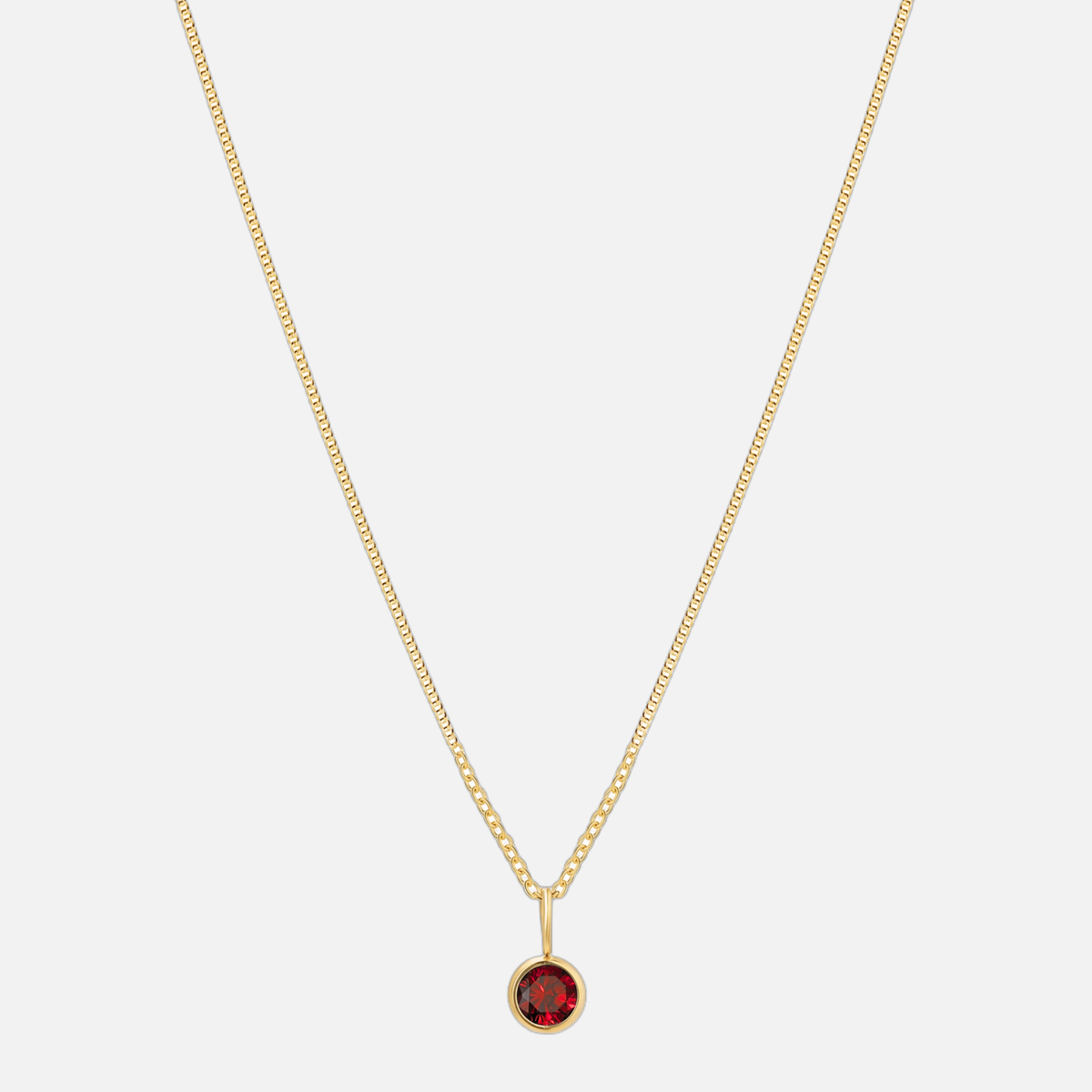 Suspended Birthstone Necklace (14k Gold-Plated)