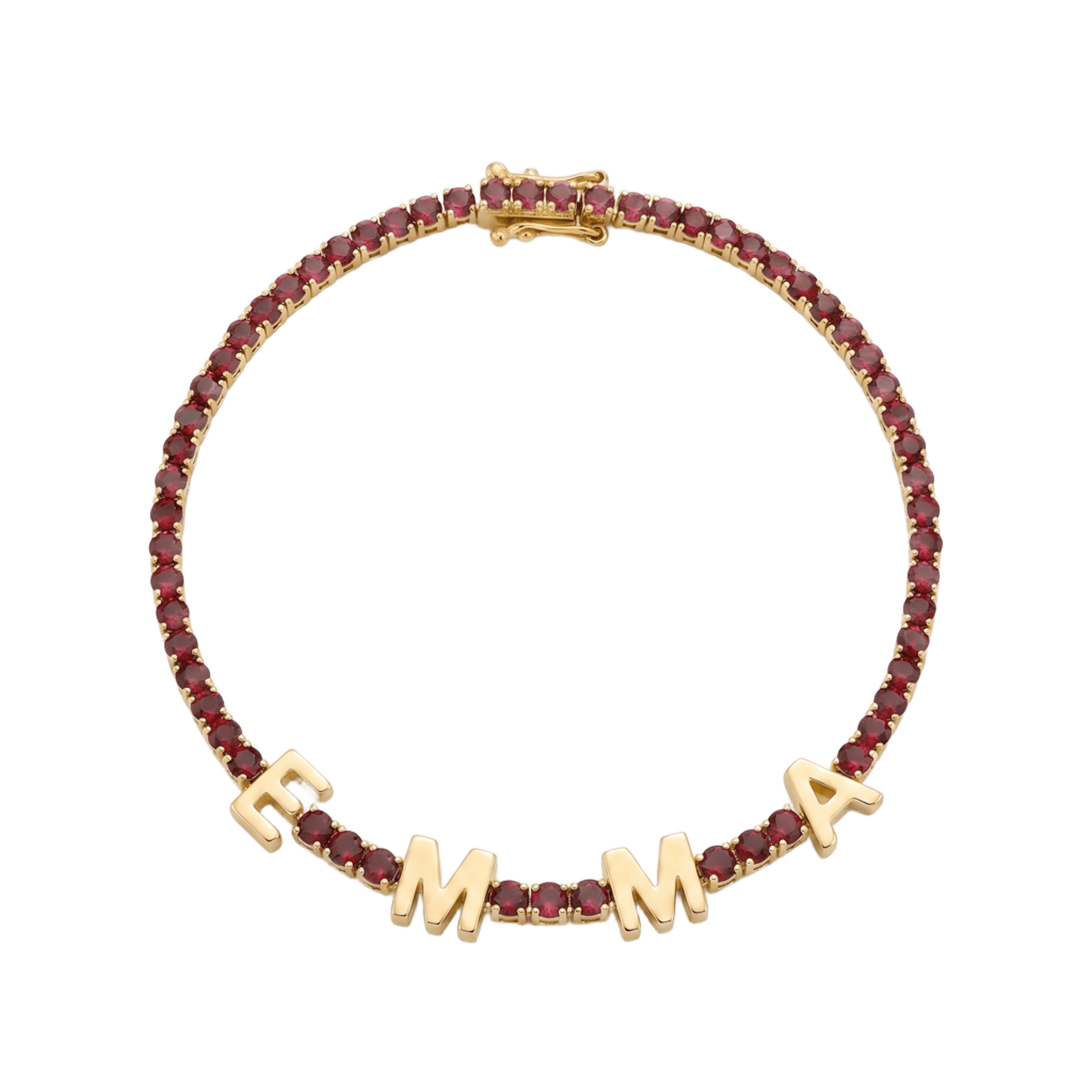 Custom Name Multi-Colour Tennis Bracelet