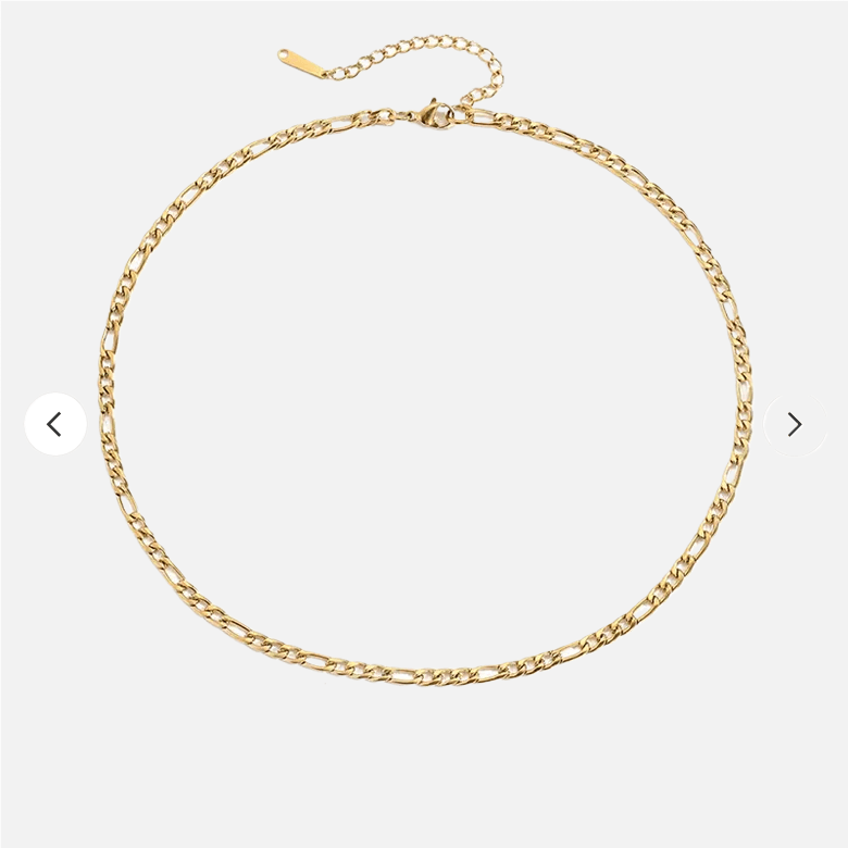 Figaro Chain Necklace (14k Gold-Plated) - Jewelled Me