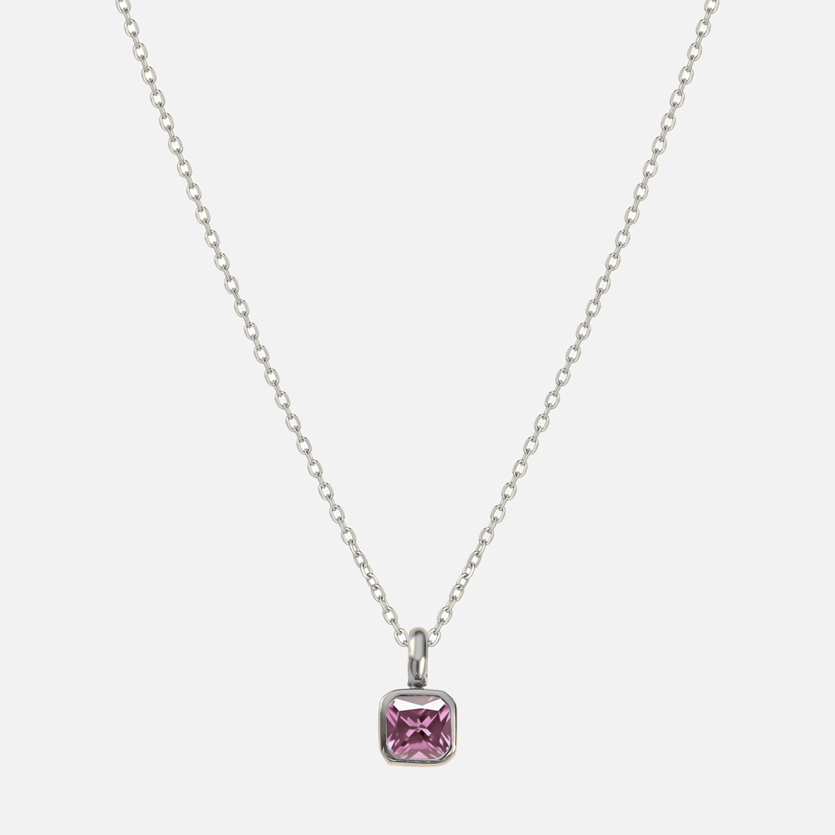 Carré Birthstone Necklace