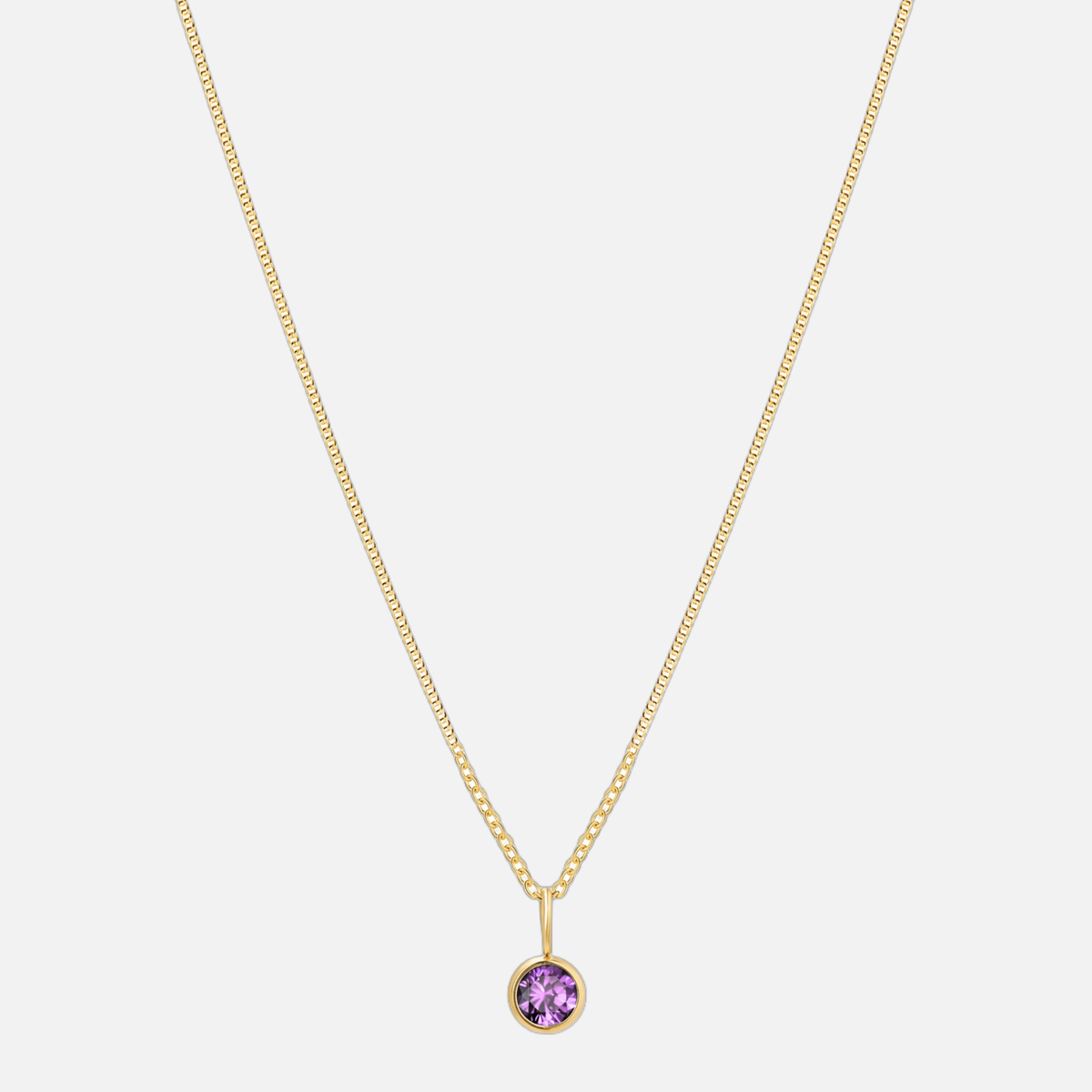 Suspended Birthstone Necklace (14k Gold-Plated)