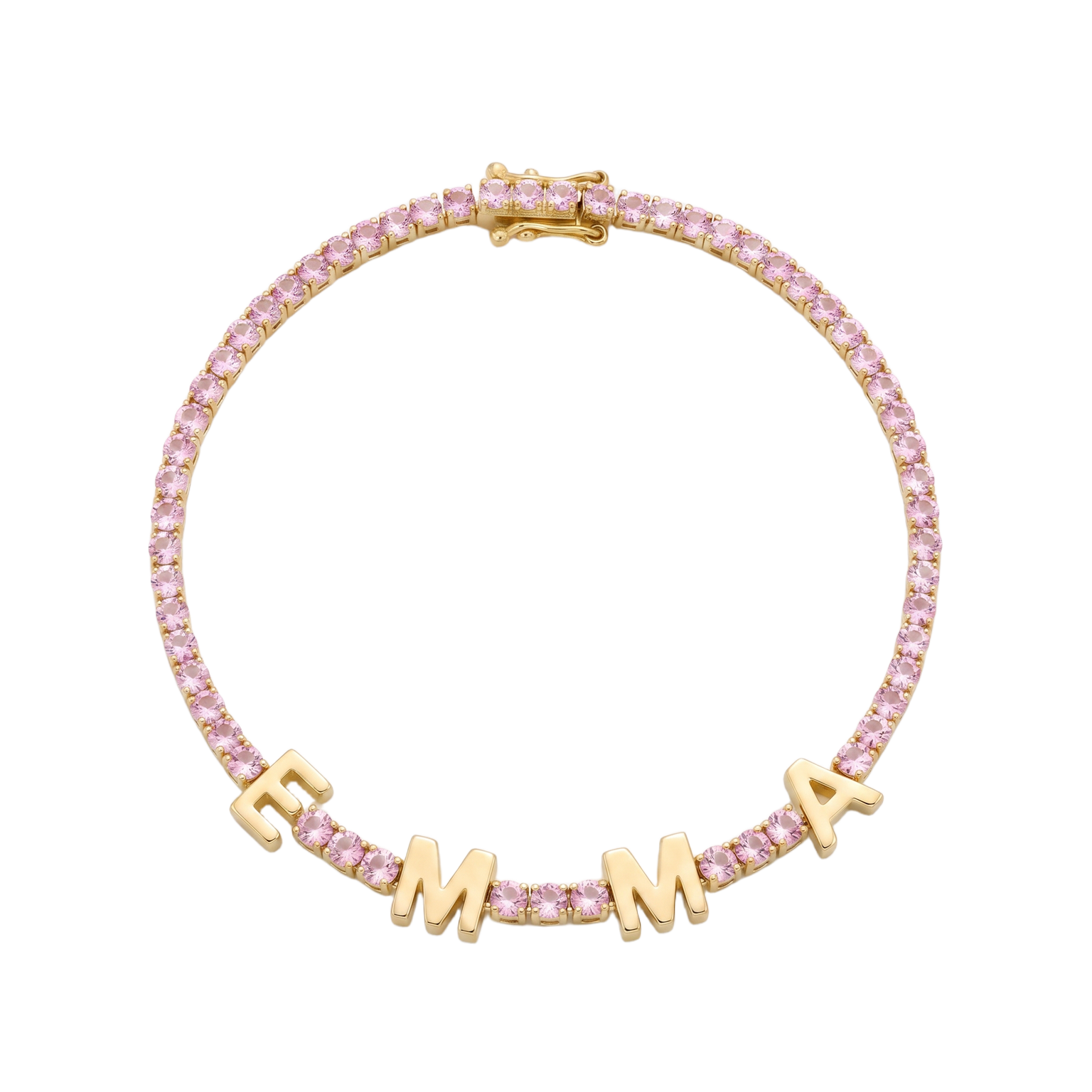 Custom Name Multi-Colour Tennis Bracelet