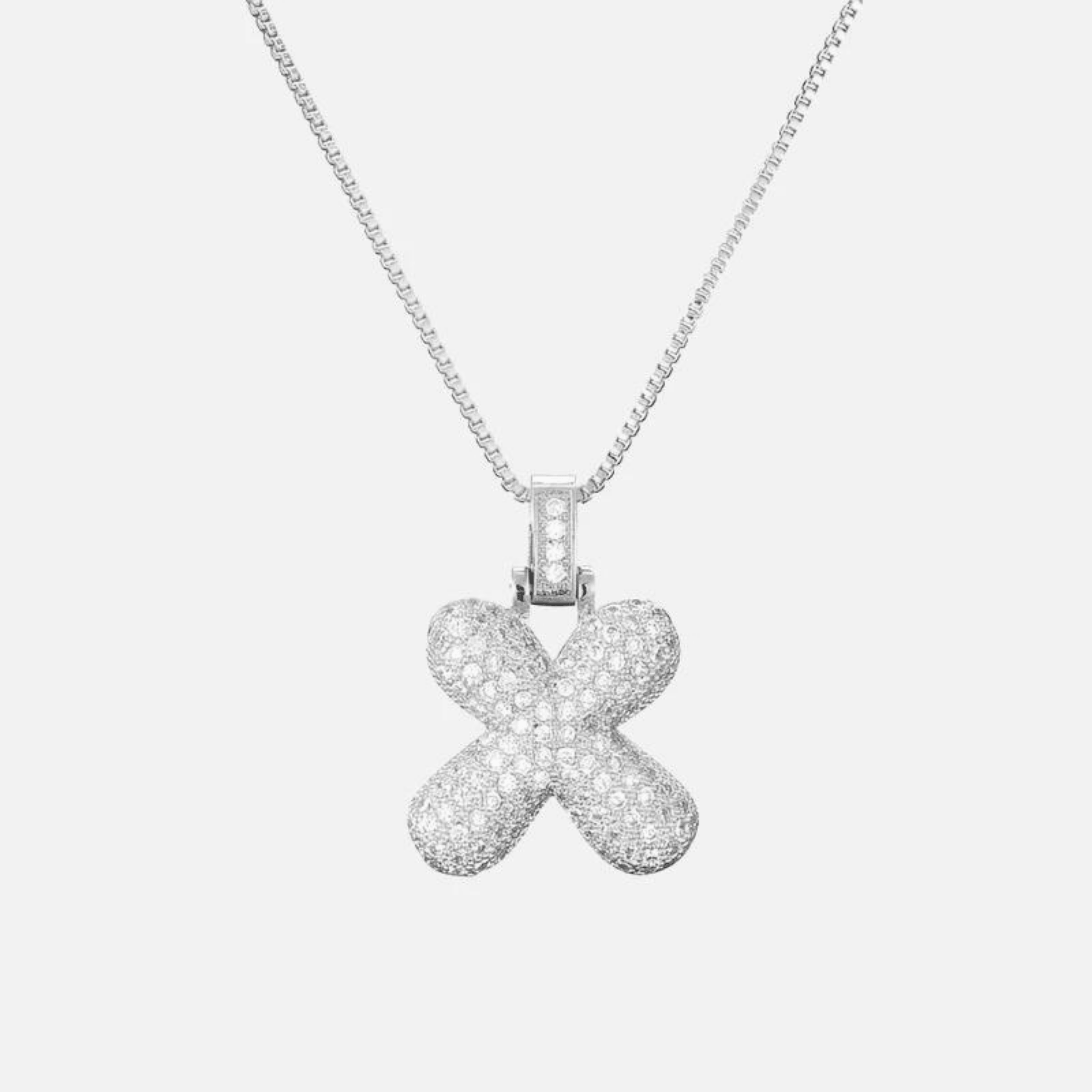 ICED Big Bubble Initial Necklace - Jewelled Me