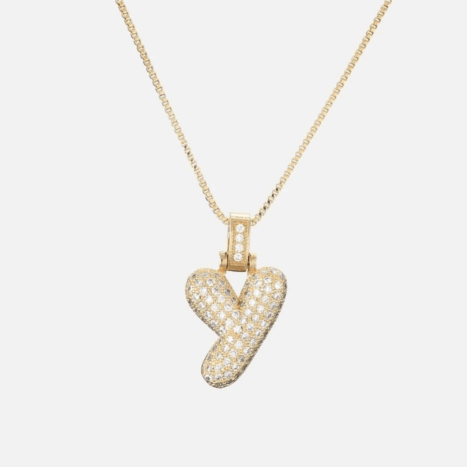 ICED Big Bubble Initial Necklace - Jewelled Me