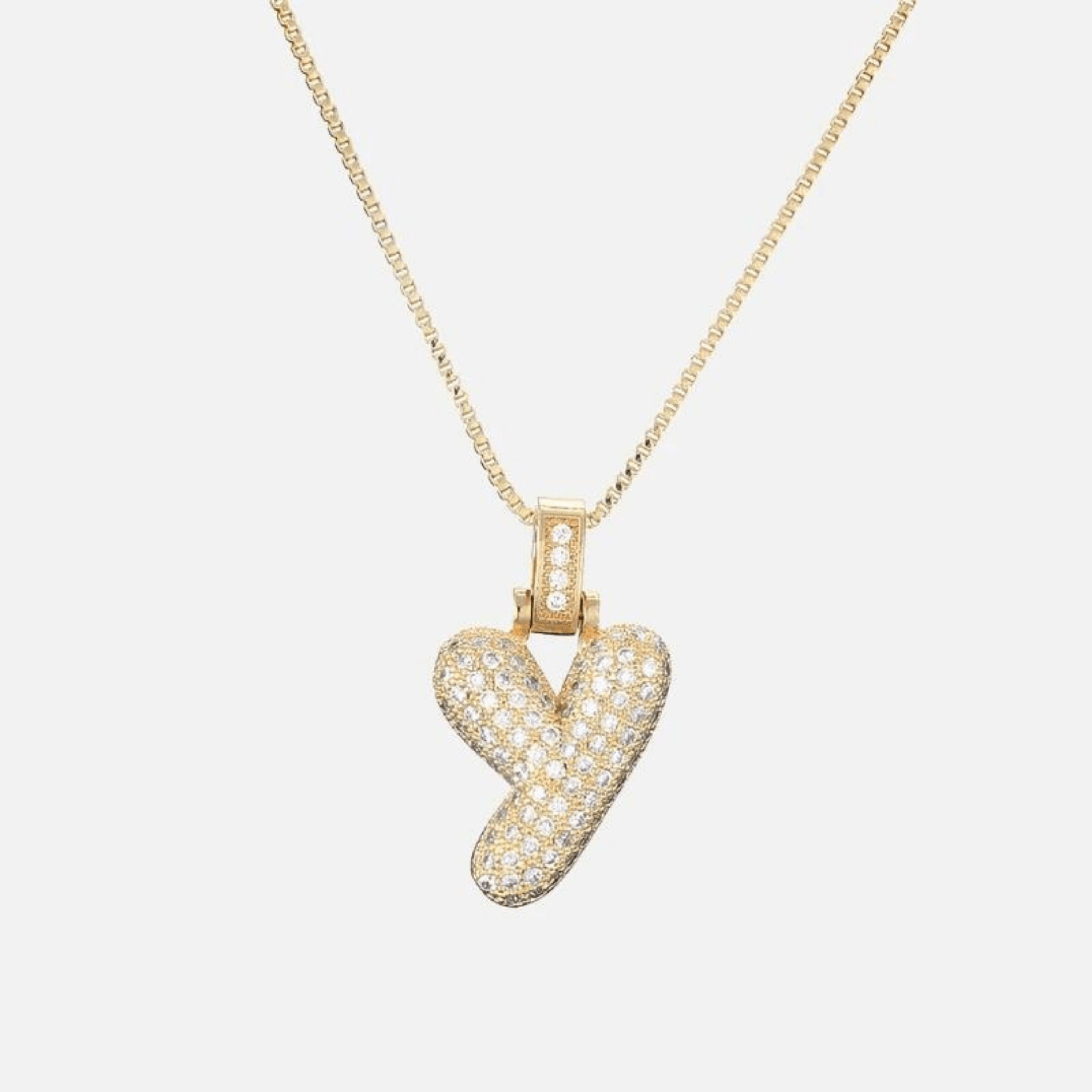 ICED Big Bubble Initial Necklace - Jewelled Me