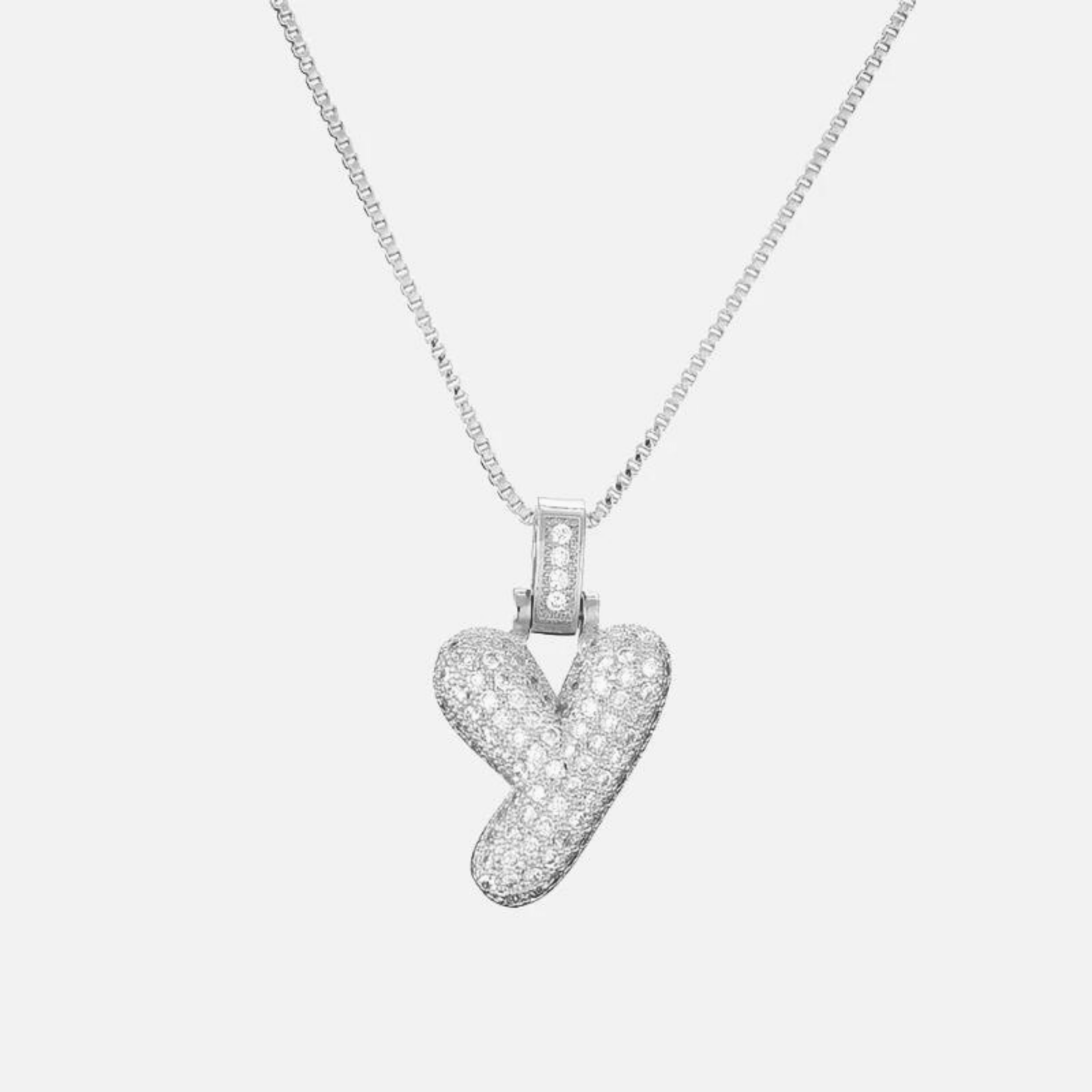 ICED Big Bubble Initial Necklace - Jewelled Me