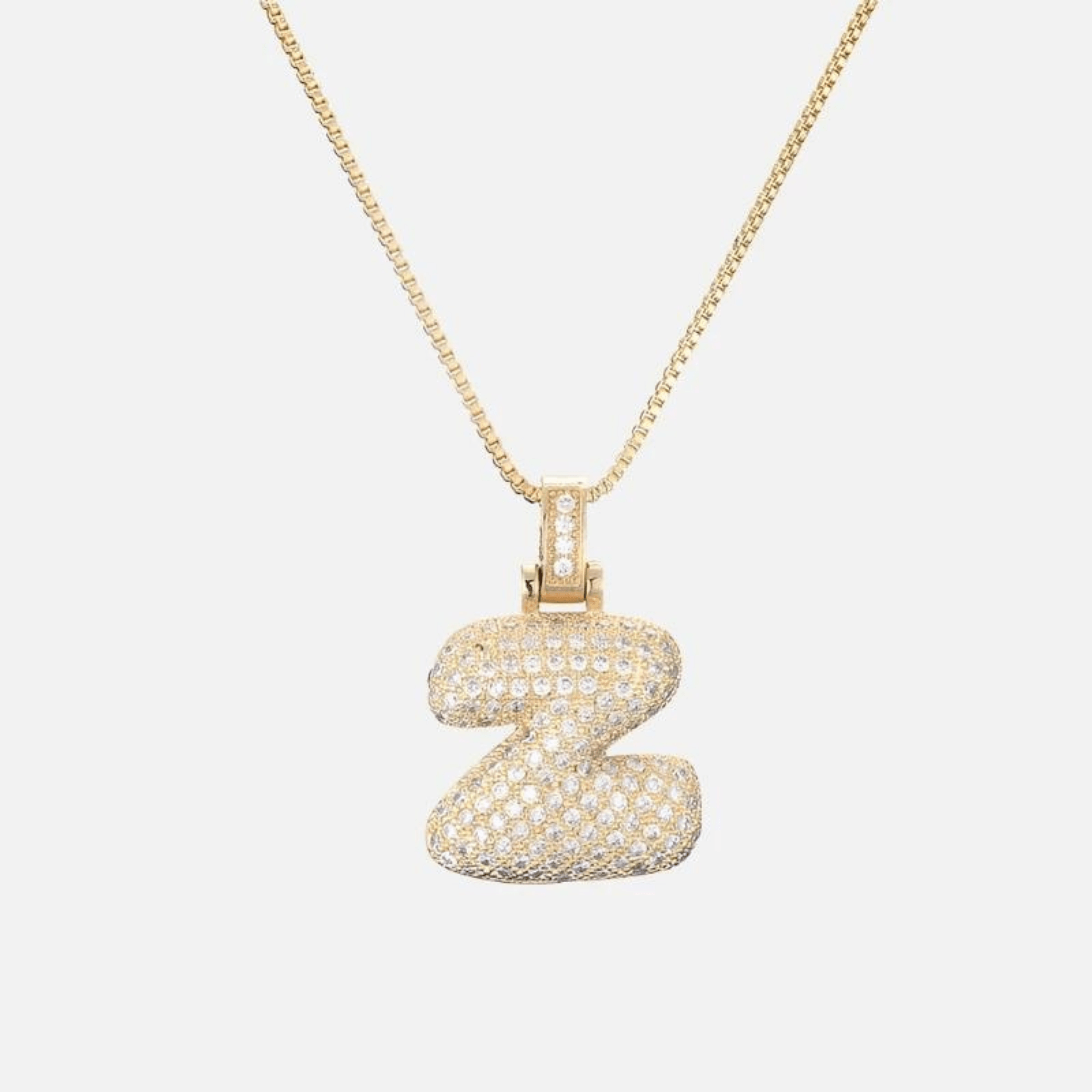 ICED Big Bubble Initial Necklace - Jewelled Me