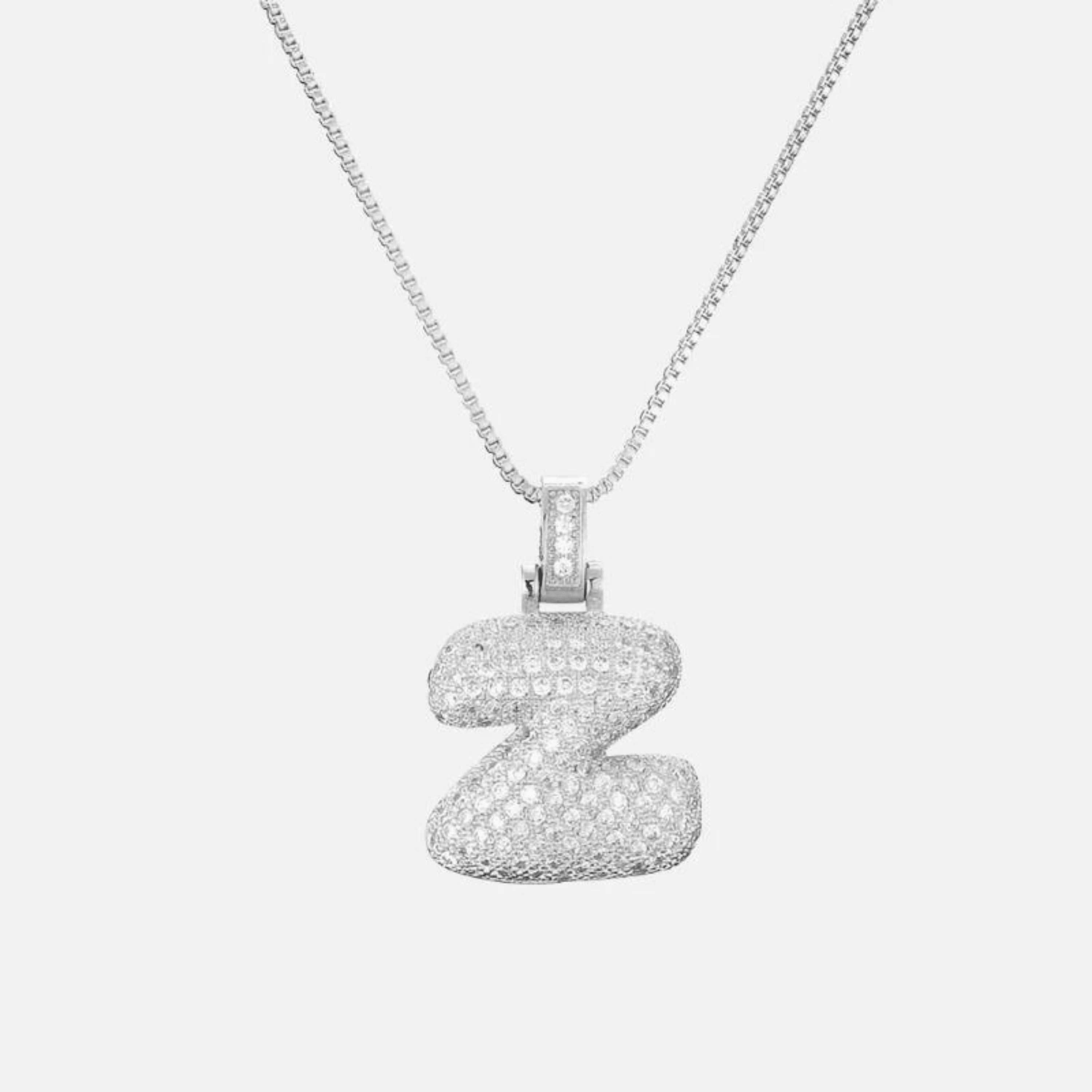 ICED Big Bubble Initial Necklace - Jewelled Me