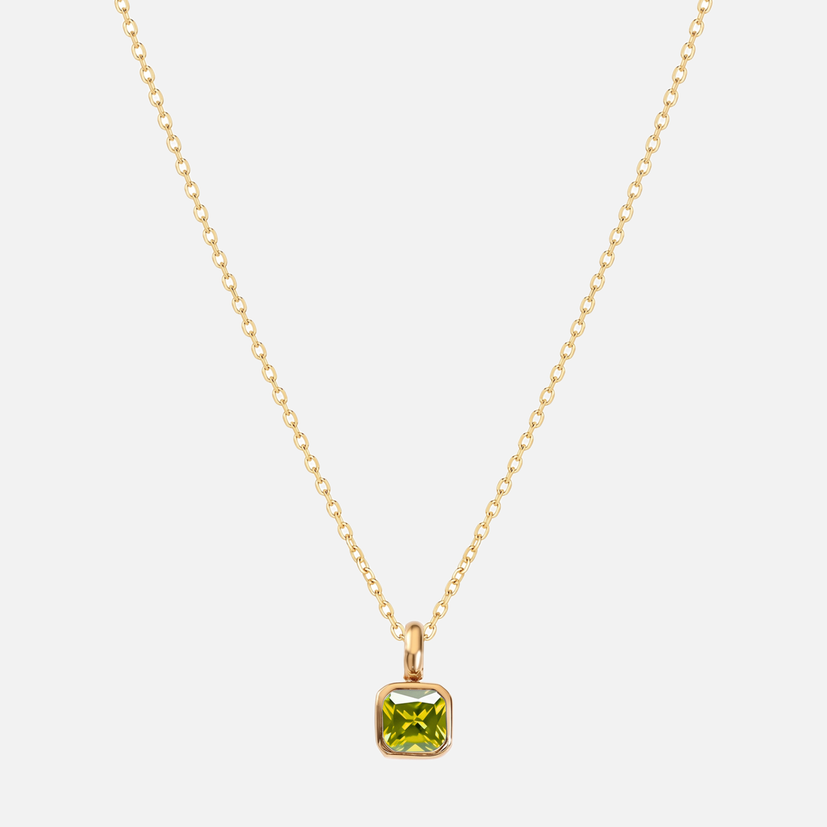 Carré Birthstone Necklace