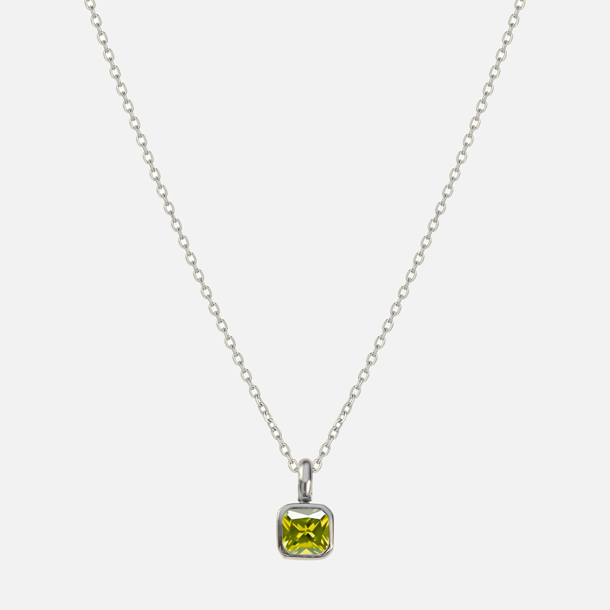 Carré Birthstone Necklace