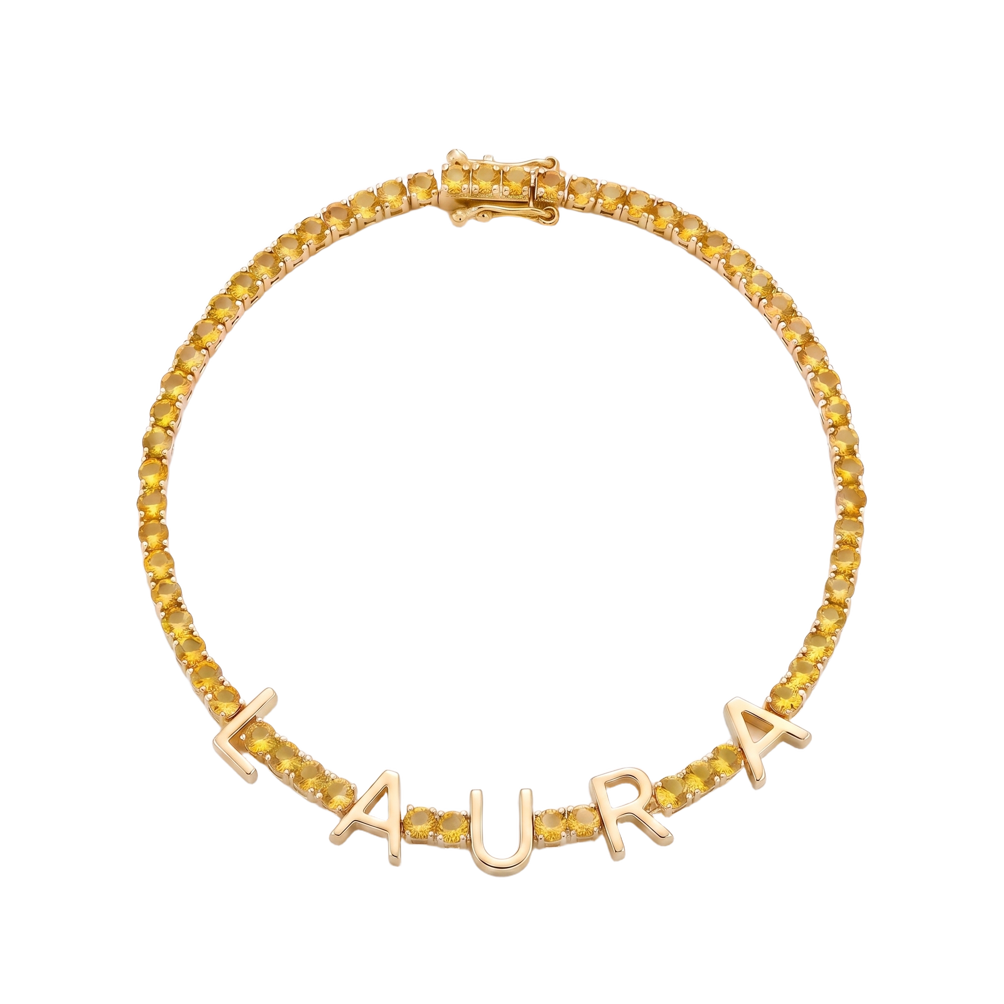Custom Name Multi-Colour Tennis Bracelet