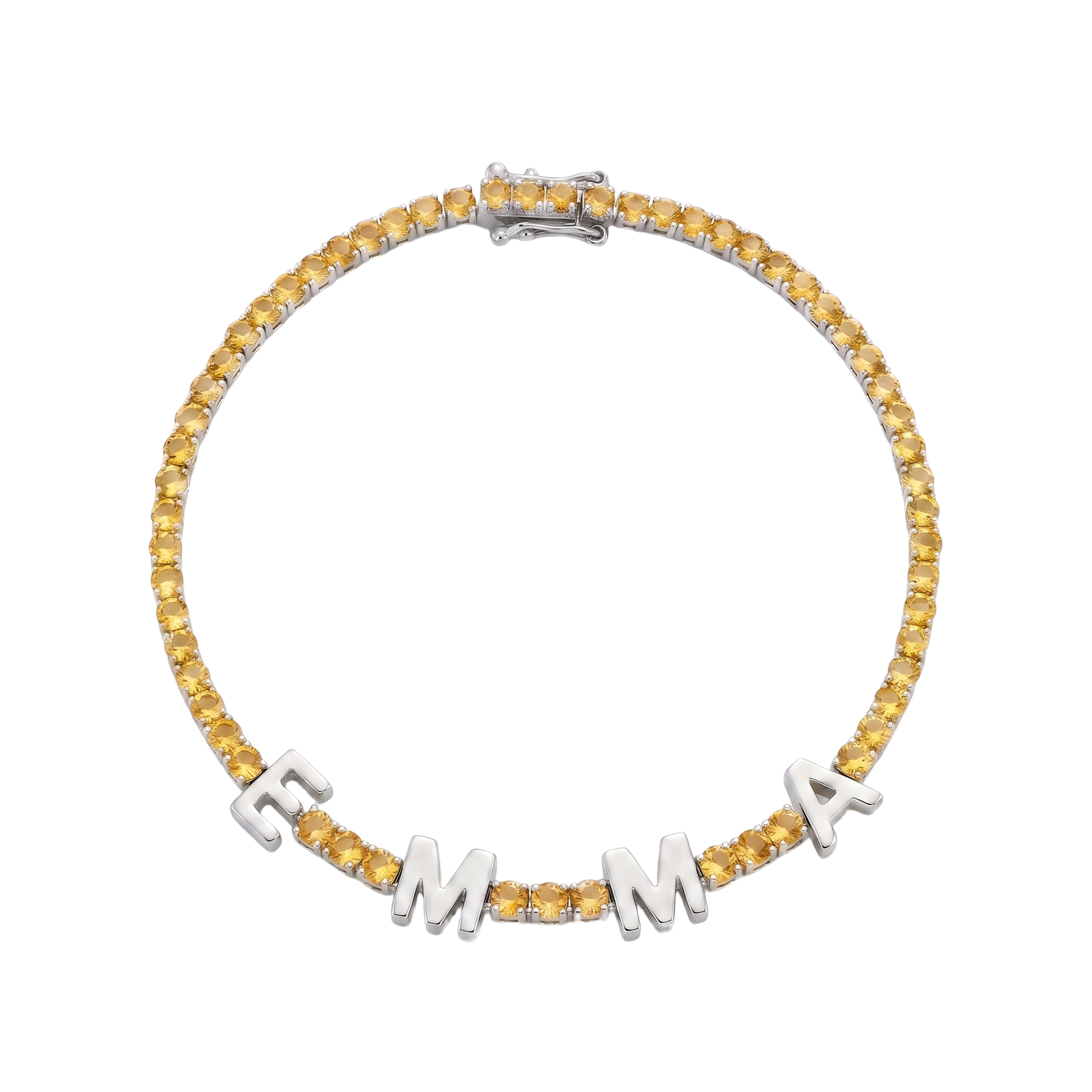Custom Name Multi-Colour Tennis Bracelet
