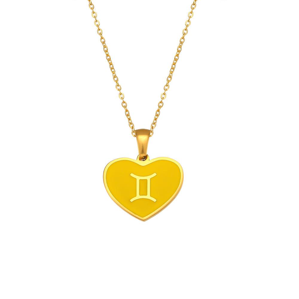 Coloured Zodiac Necklace - Jewelled Me