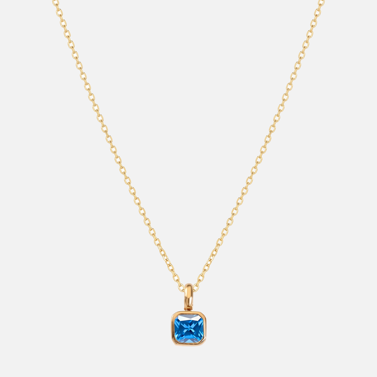 Carré Birthstone Necklace
