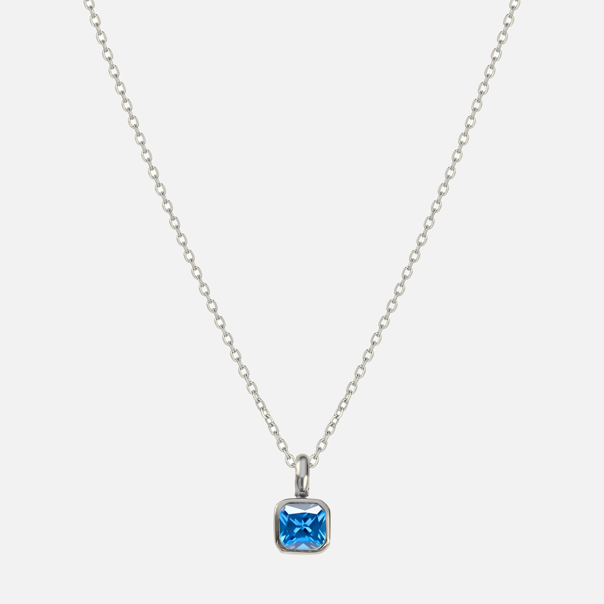 Carré Birthstone Necklace