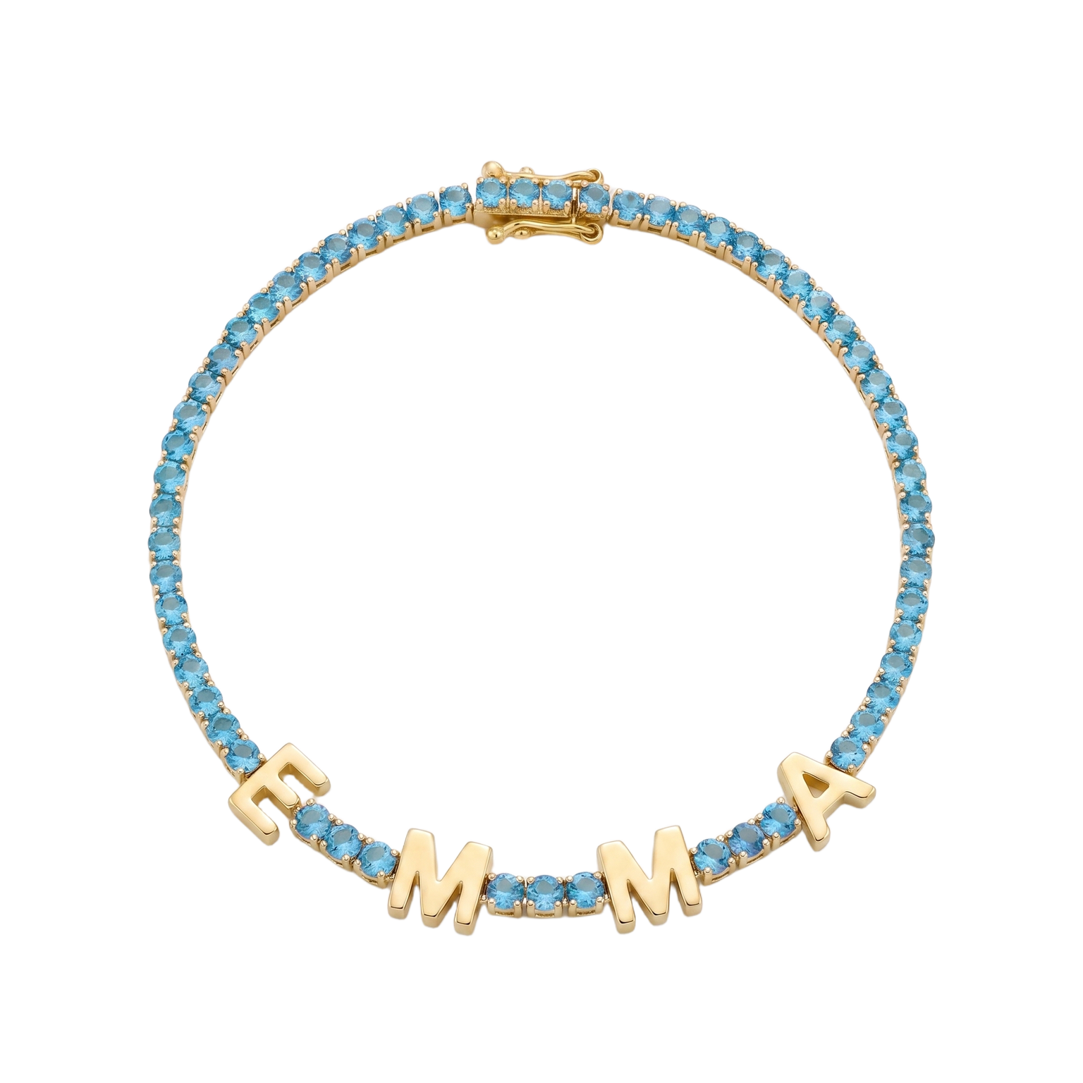 Custom Name Multi-Colour Tennis Bracelet