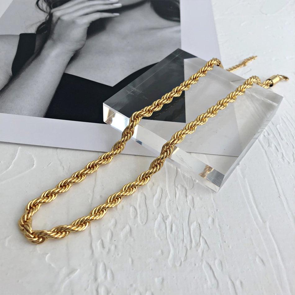 Ornate Rope Chain Necklace (14k Gold-Plated) - Jewelled Me