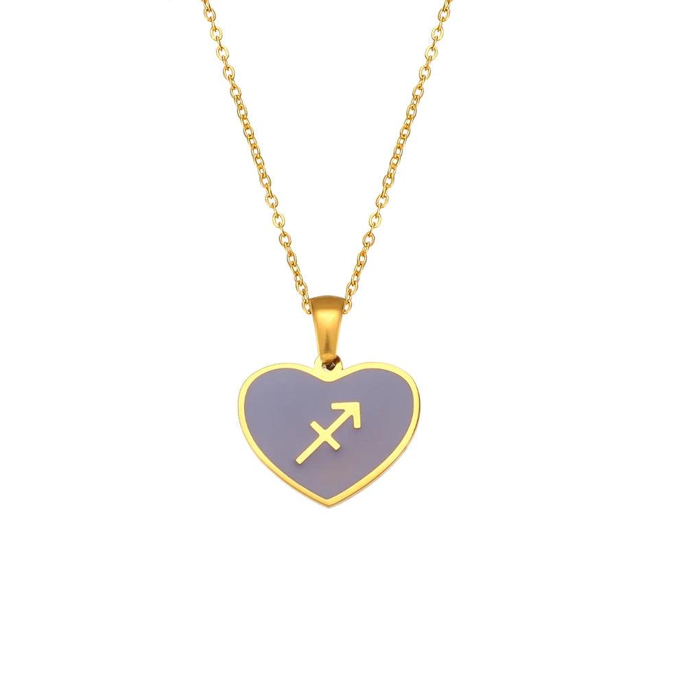 Coloured Zodiac Necklace - Jewelled Me