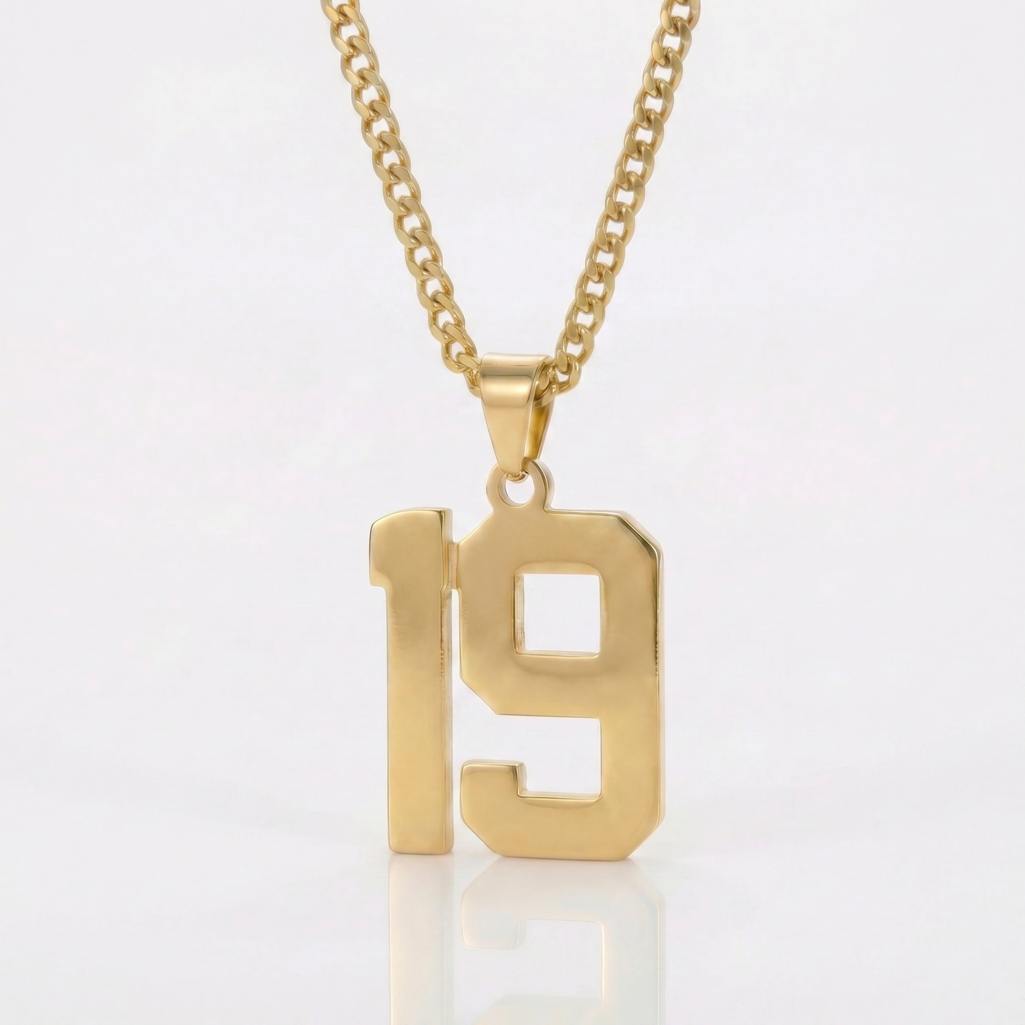 Custom Engraved Sports Number Necklace