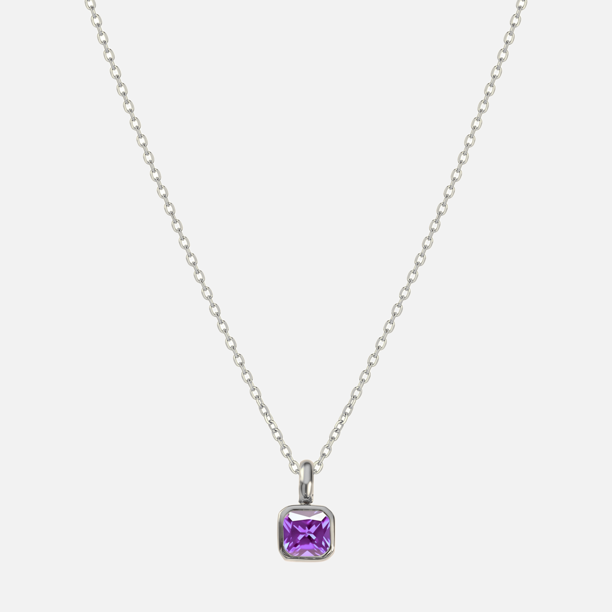 Carré Birthstone Necklace