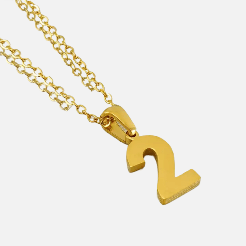 Lucky Number Necklace (18k Gold-Plated) - Jewelled Me
