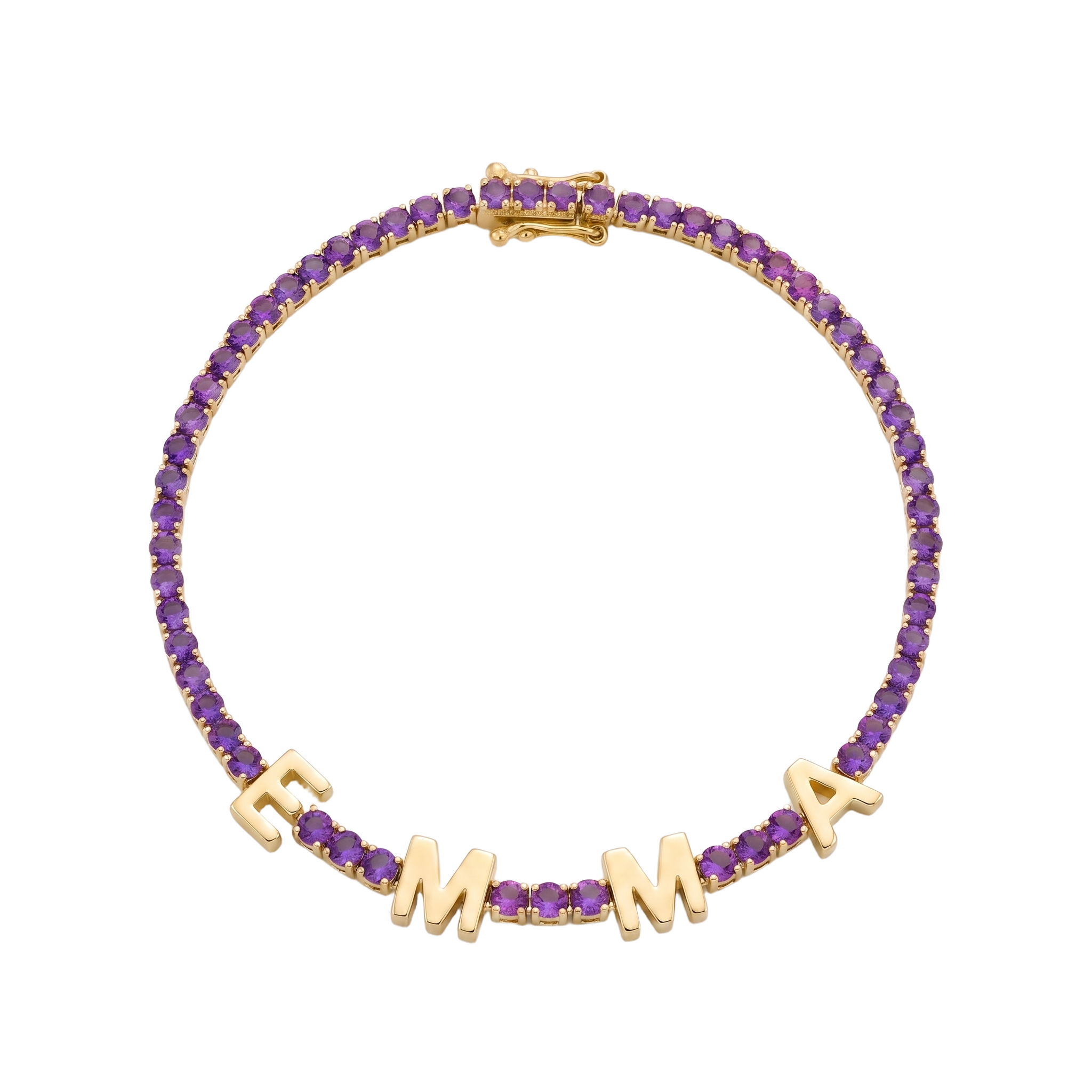 Custom Name Multi-Colour Tennis Bracelet