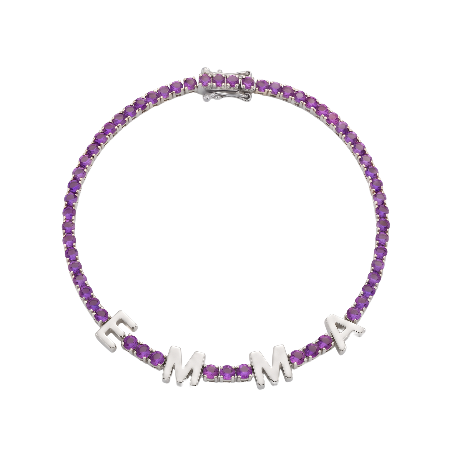 Custom Name Multi-Colour Tennis Bracelet