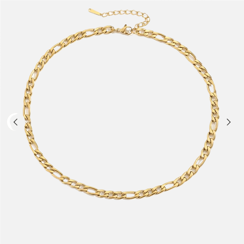 Figaro Chain Necklace (14k Gold-Plated) - Jewelled Me
