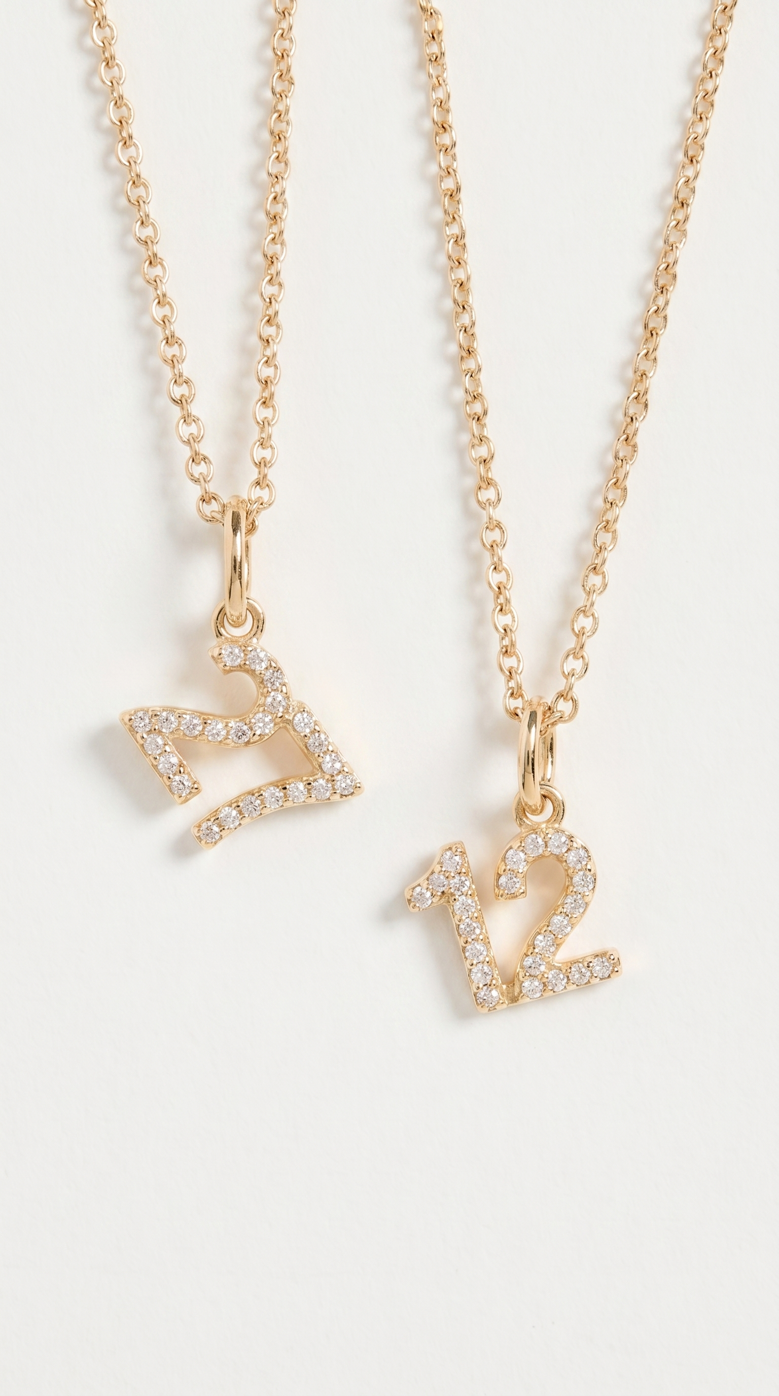 Mini Pave Custom Number Necklace - Jewelled Me