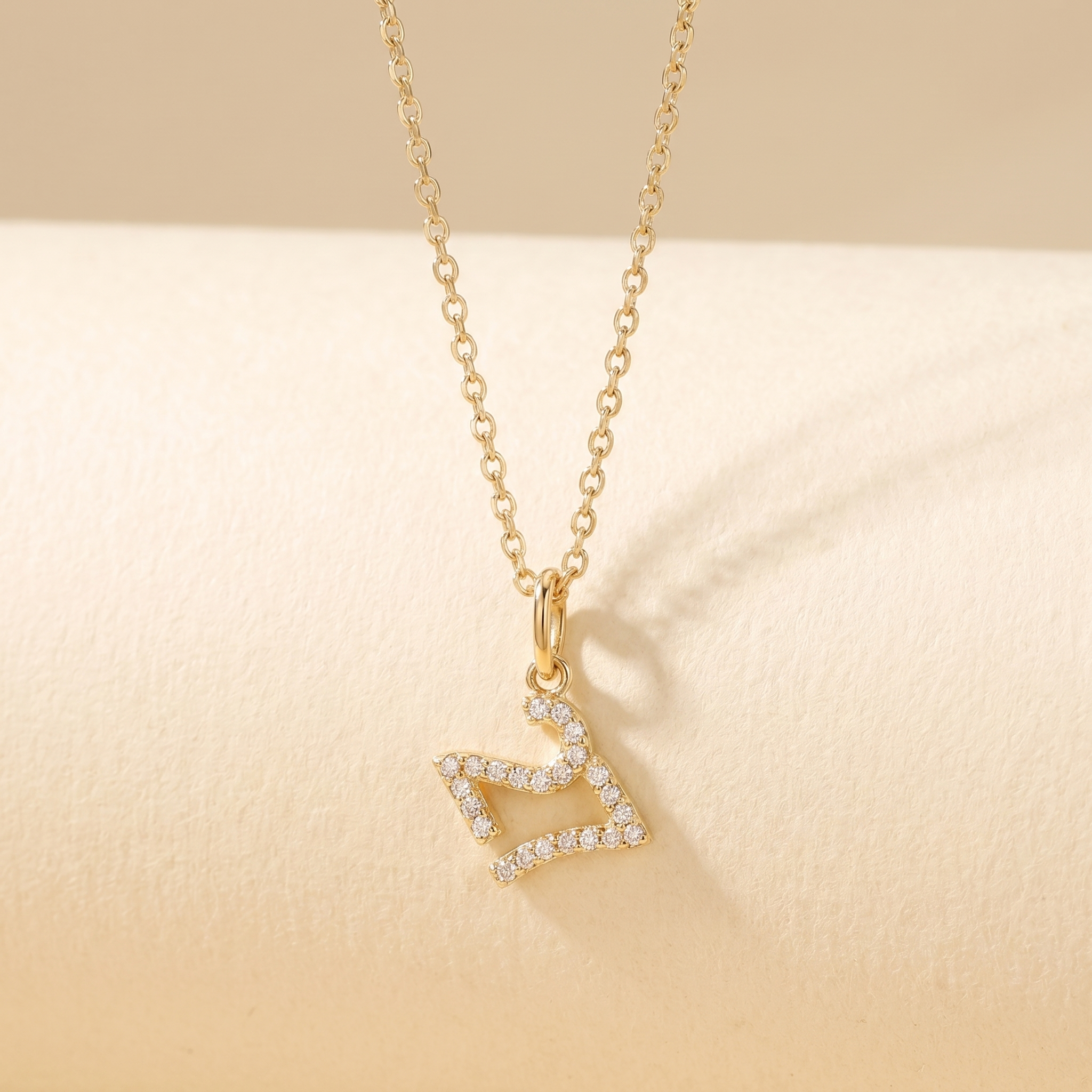 Mini Pave Custom Number Necklace - Jewelled Me
