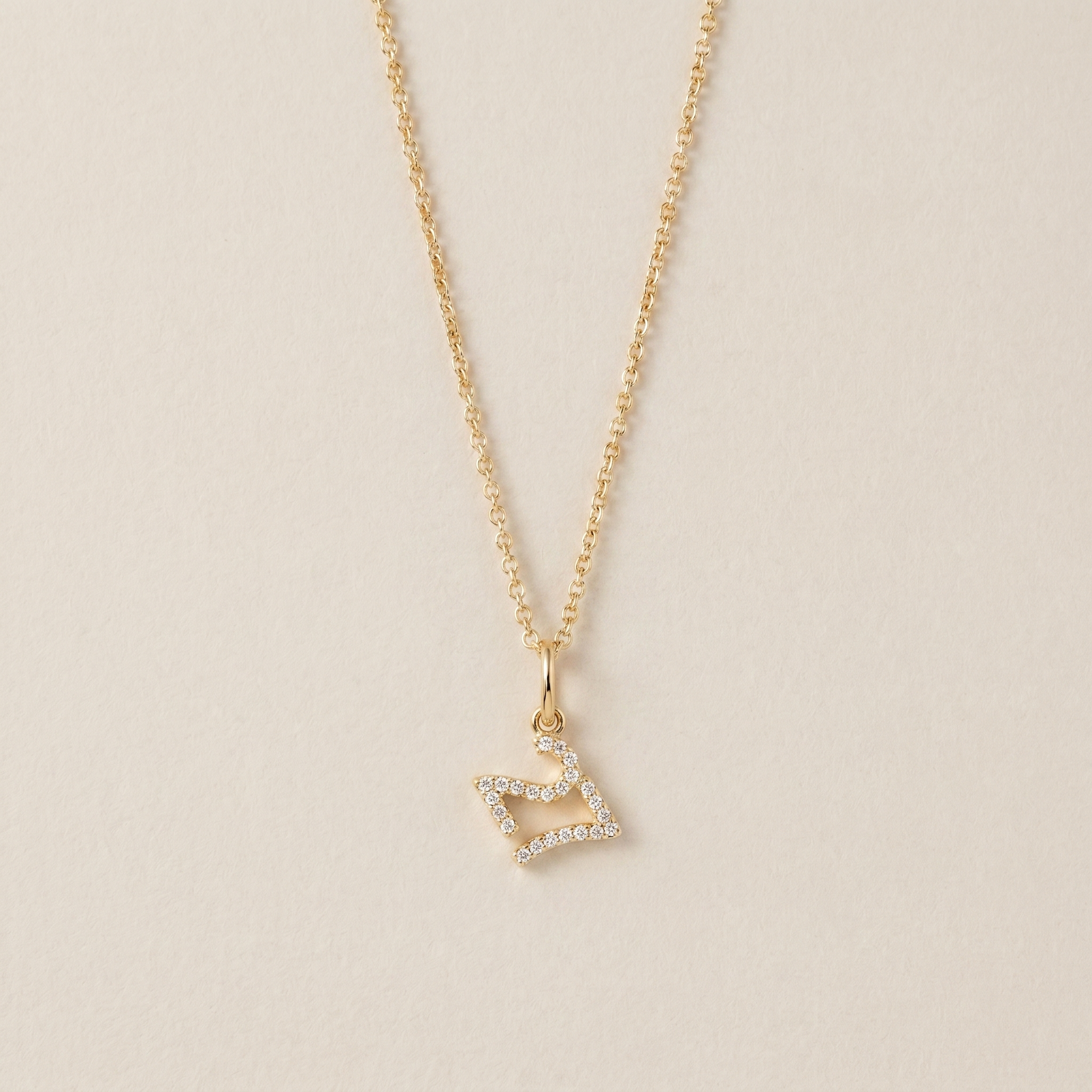 Mini Pave Custom Number Necklace - Jewelled Me