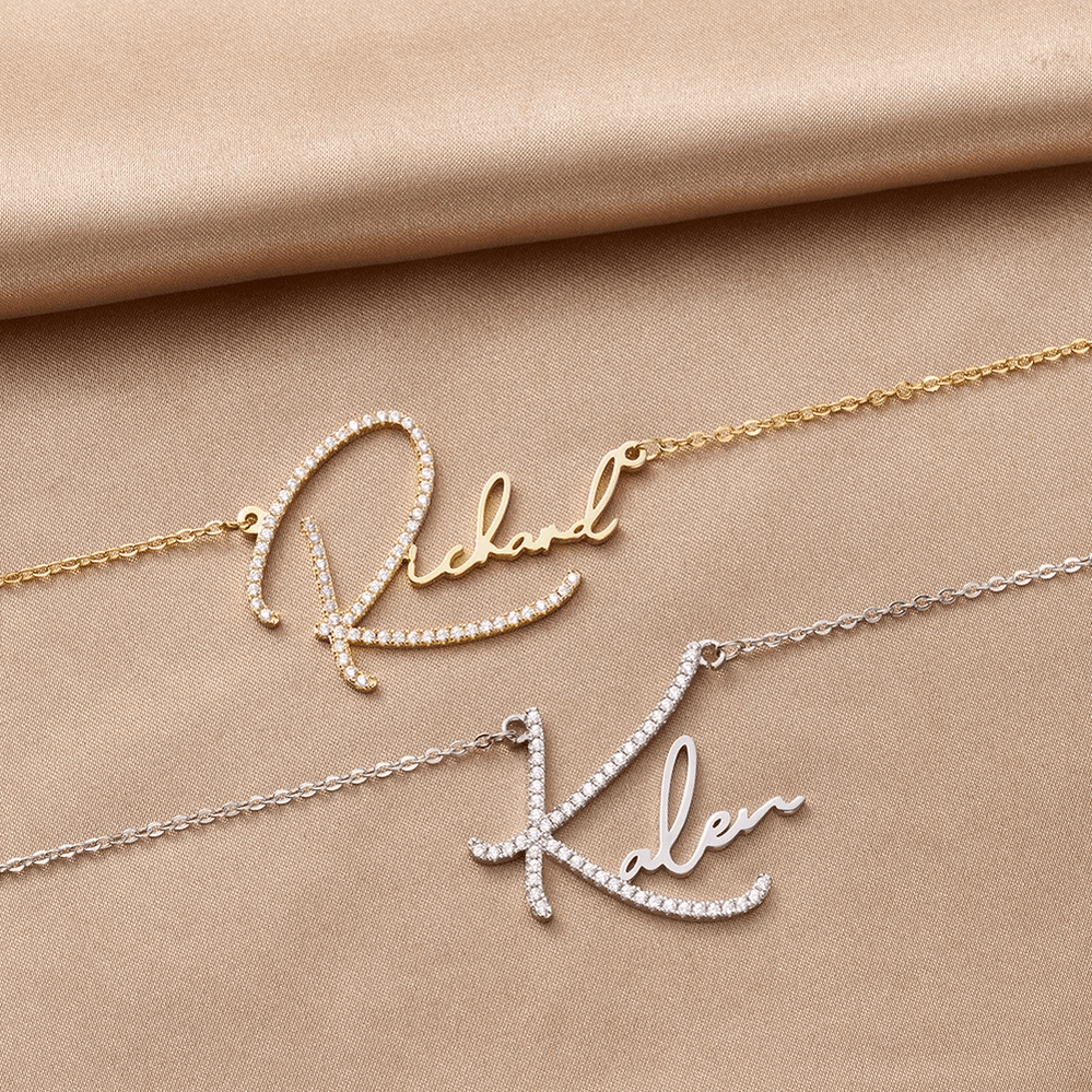 Sydney Signature Custom Name Necklace - Jewelled Me
