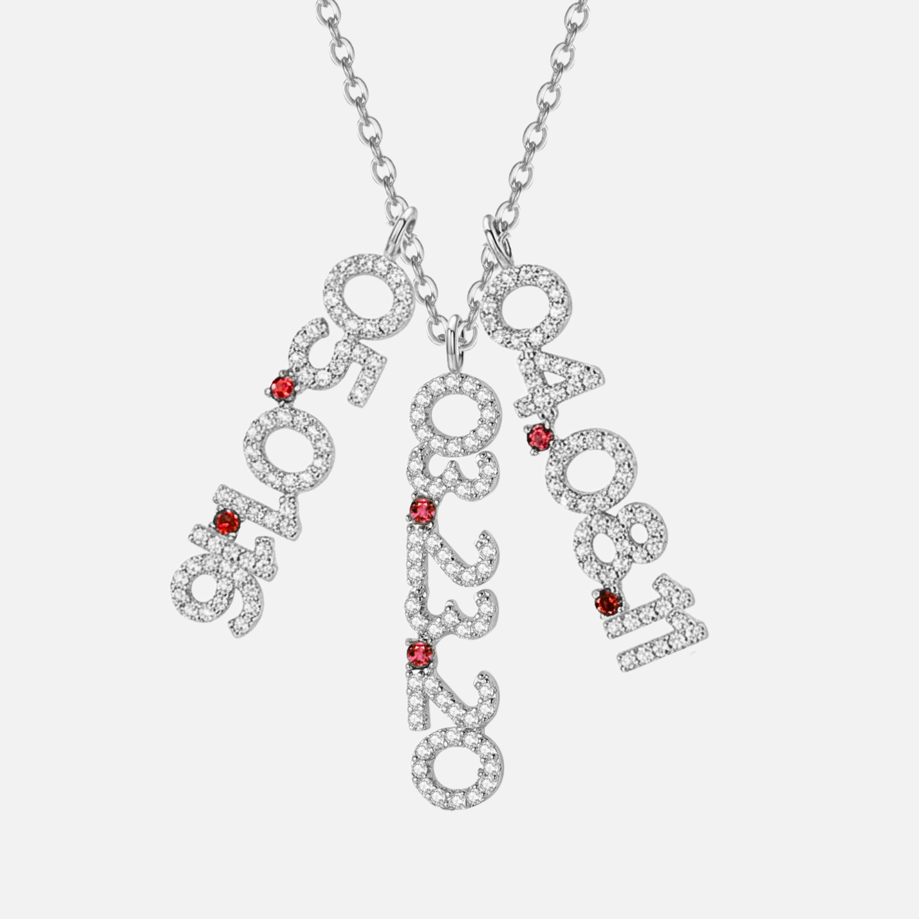 Mini Pave Custom Date Necklaces (Vertical)