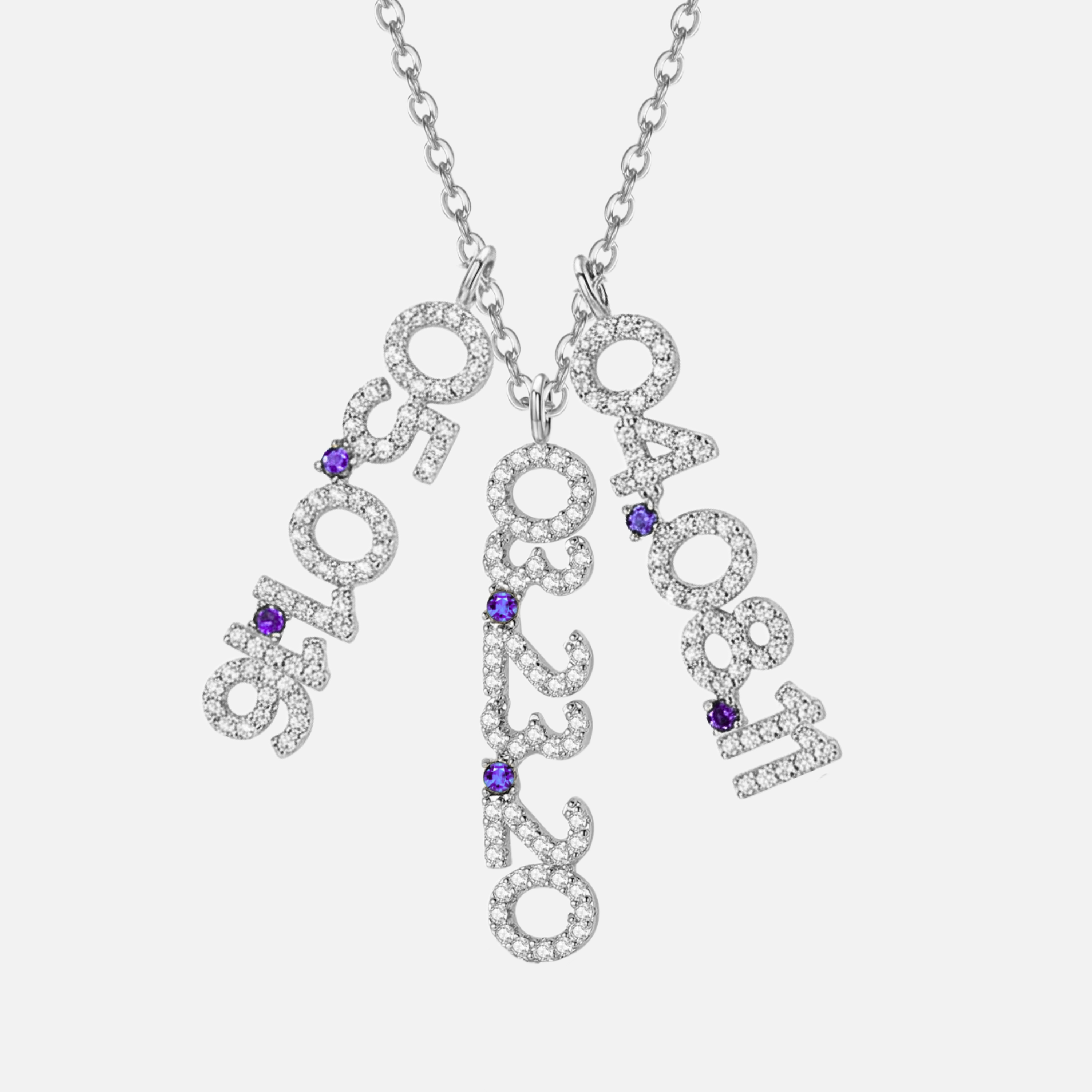 Mini Pave Custom Date Necklaces (Vertical)