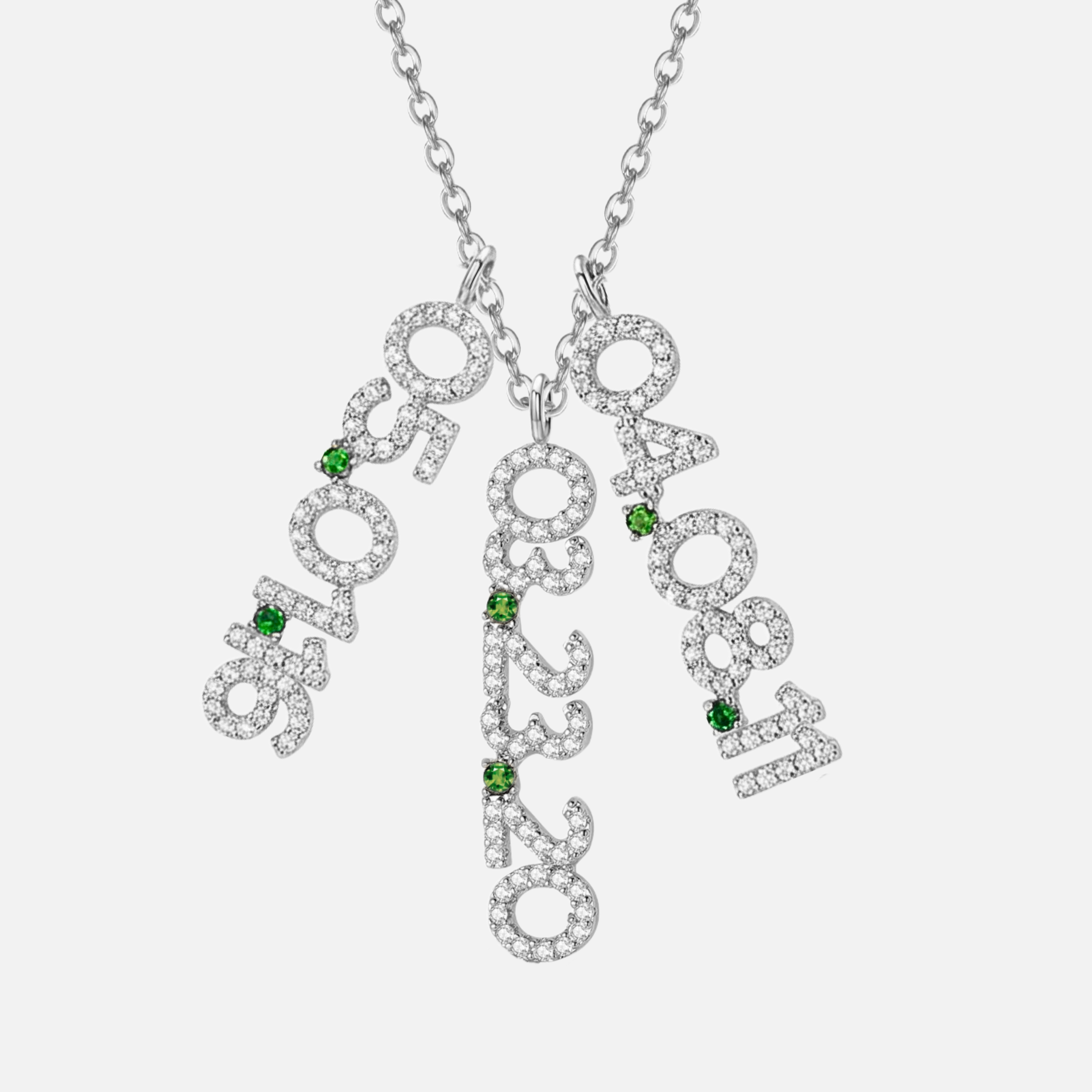 Mini Pave Custom Date Necklaces (Vertical)