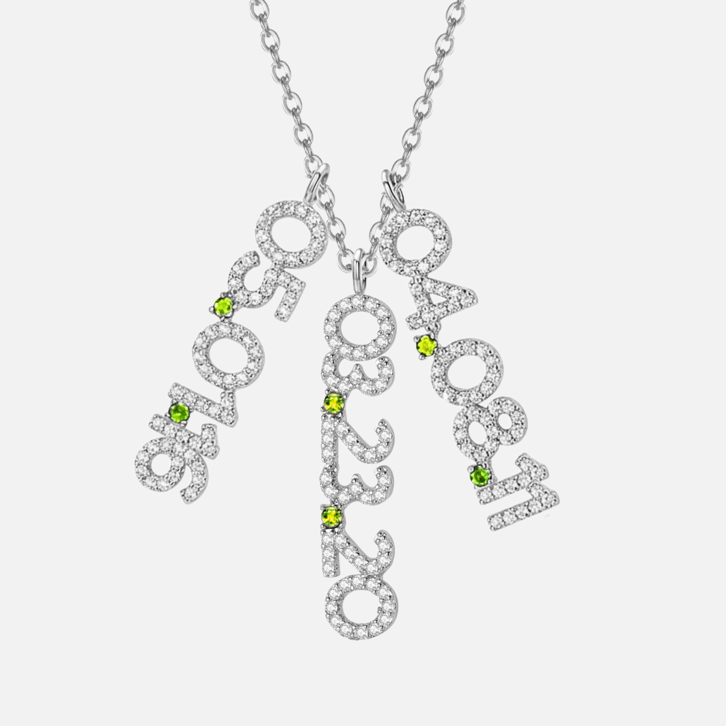 Mini Pave Custom Date Necklaces (Vertical)