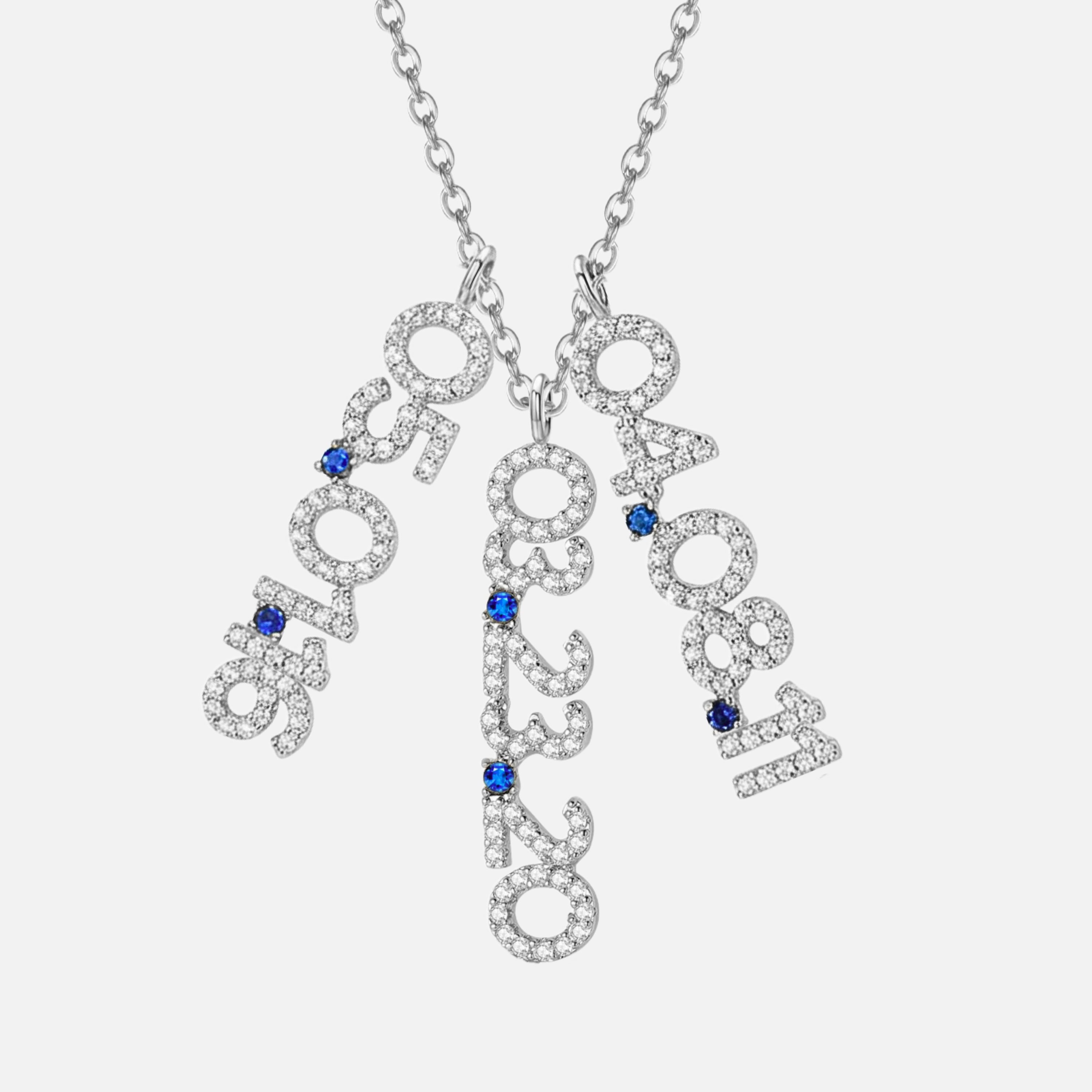 Mini Pave Custom Date Necklaces (Vertical)
