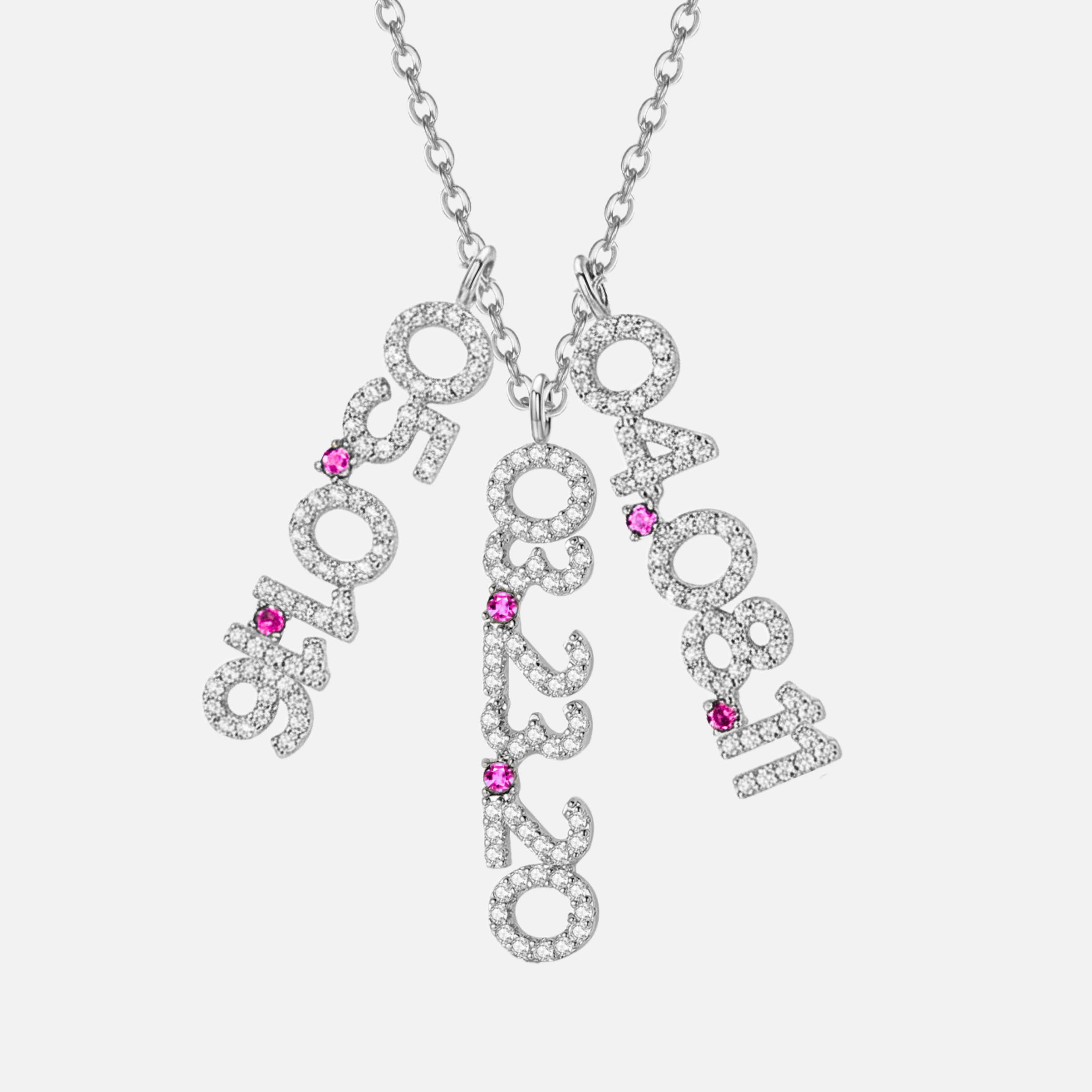 Mini Pave Custom Date Necklaces (Vertical)