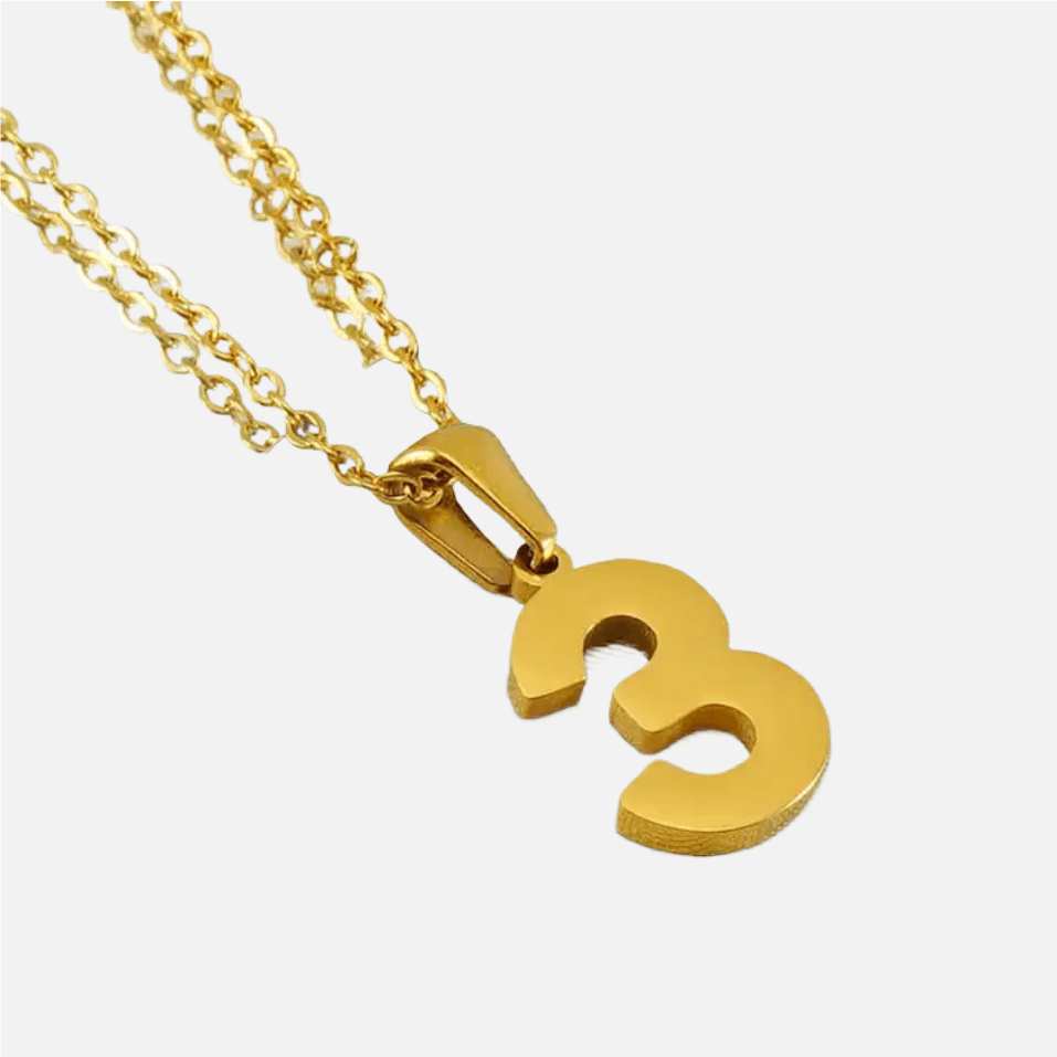 Lucky Number Necklace (18k Gold-Plated) - Jewelled Me