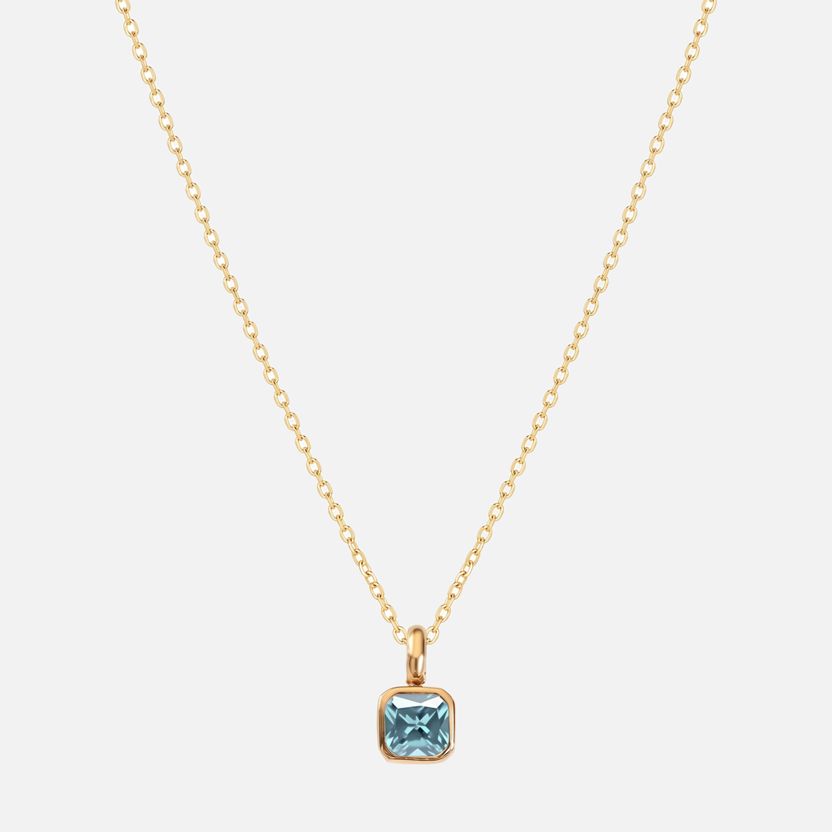Carré Birthstone Necklace