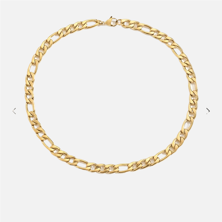 Figaro Chain Necklace (14k Gold-Plated) - Jewelled Me