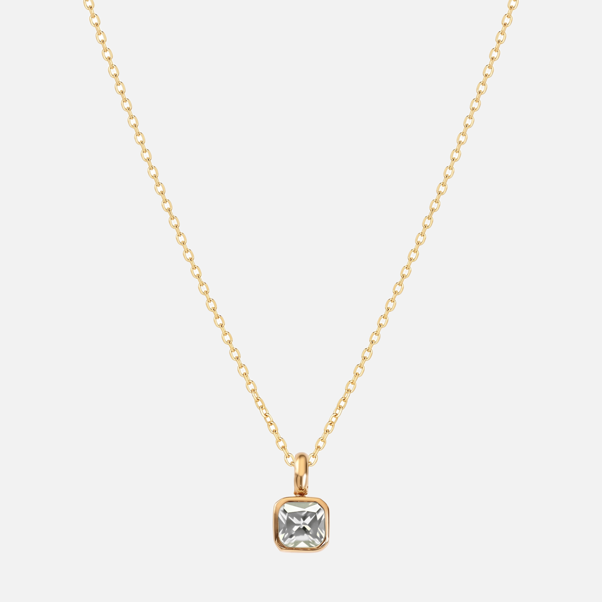 Carré Birthstone Necklace