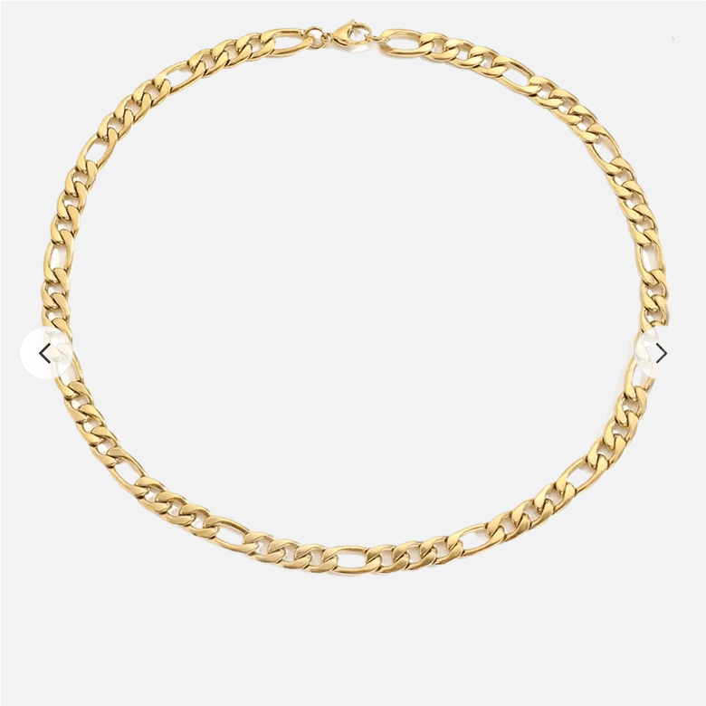Figaro Chain Necklace (14k Gold-Plated) - Jewelled Me