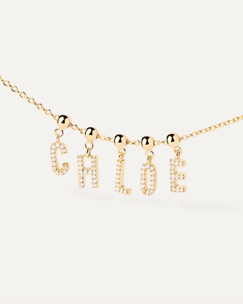 Custom Pave Initial & Name Necklace - Jewelled Me